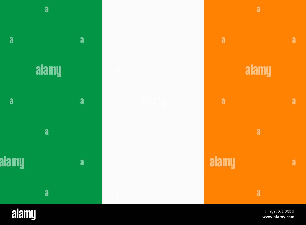 Flag of Ireland. Irish national banner and patriotic symbol. Official colors. Flat vector illustration. Stock Vector