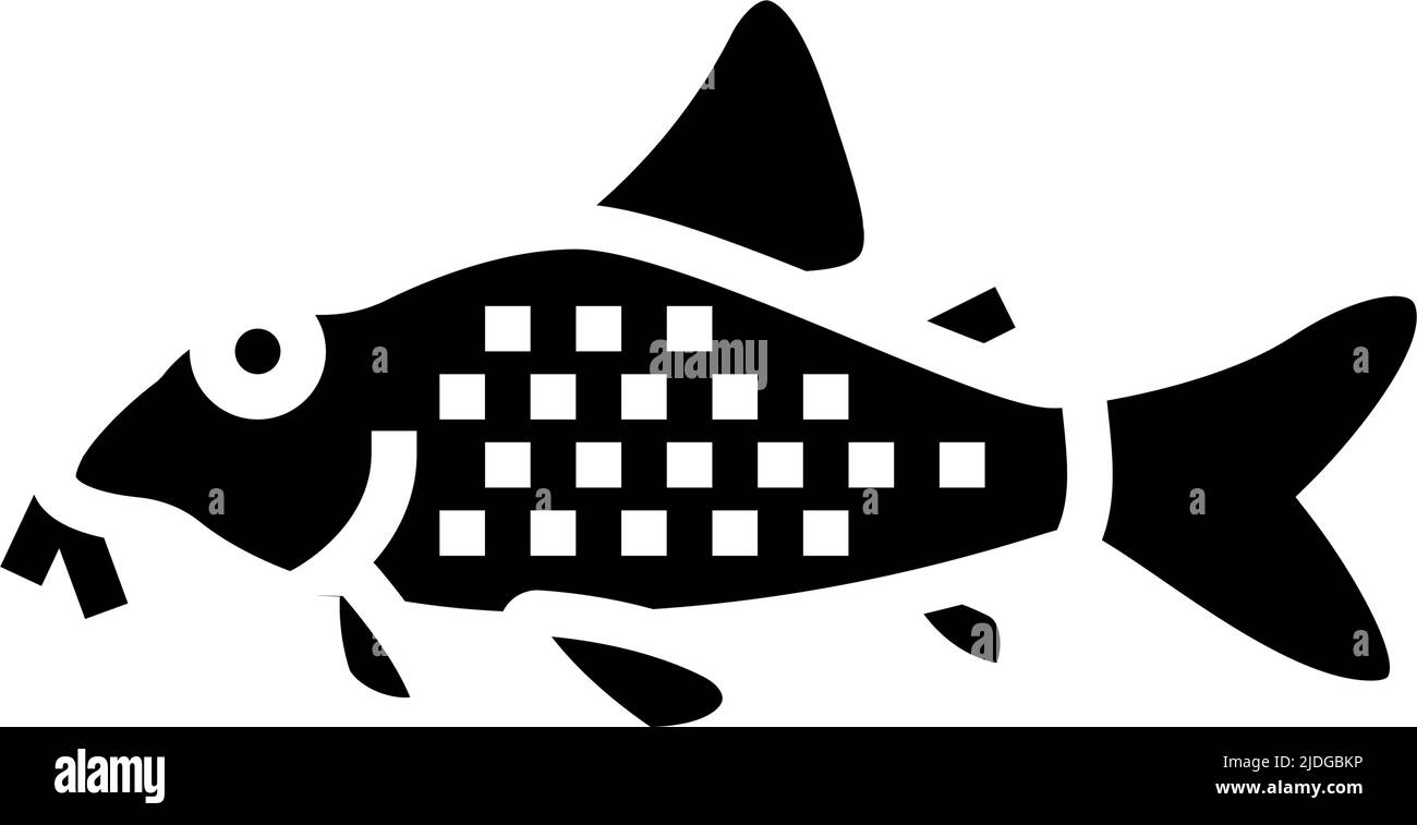 cory catfish glyph icon vector illustration Stock Vector