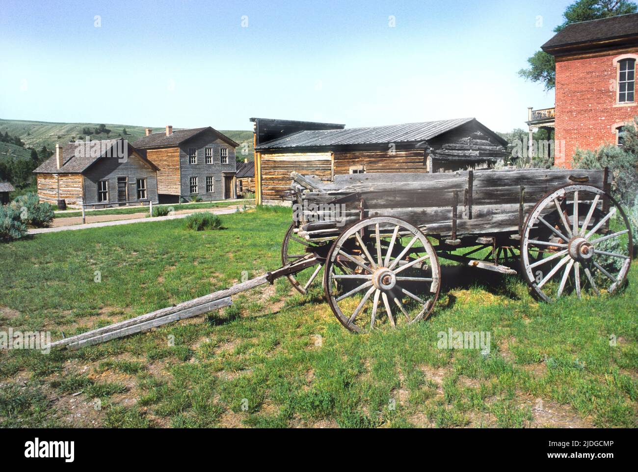 Bannack State Park, Dillon Montana. Now an abandoned ghost town, but a thriving community during the 1862 gold rush. Tourist attraction. Stock Photo