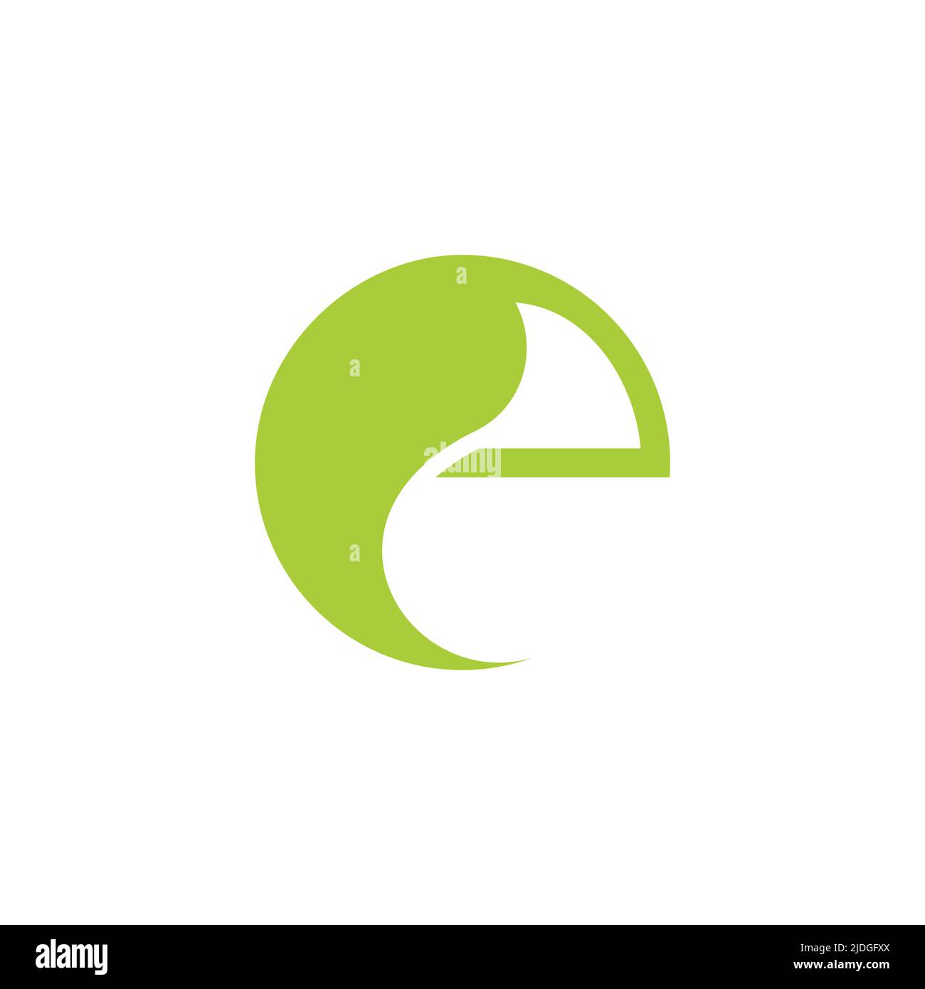 letter e eco leaf silhouette geometric logo vector Stock Vector Image ...