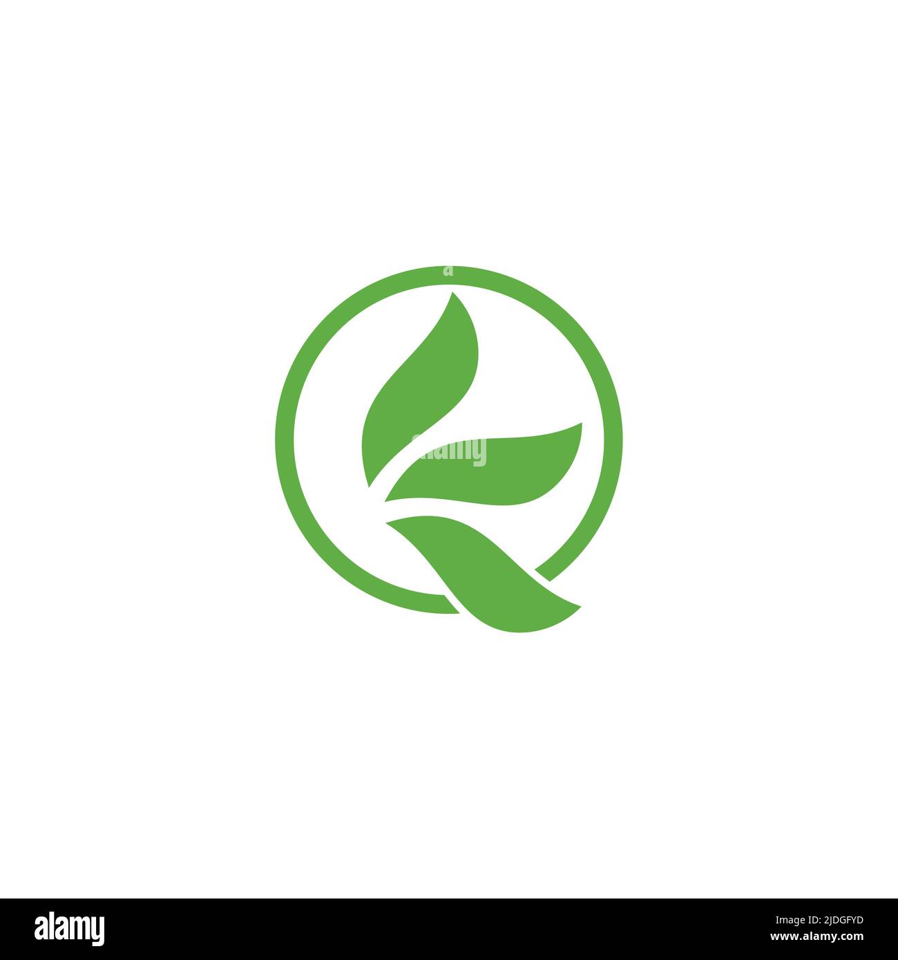 abstract letter k leaf geometric logo vector Stock Vector Image & Art ...