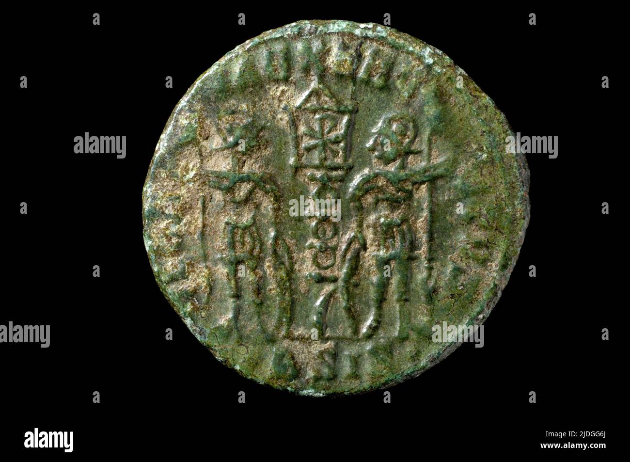 Roman coin of the Emperor Constantine II Stock Photo