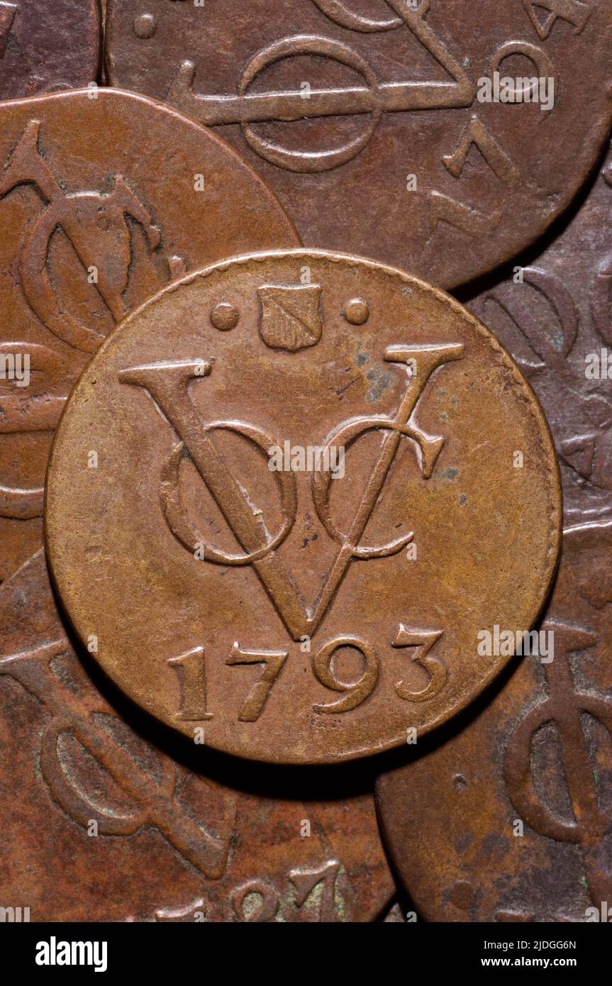 V.O.C Coins Stock Photo