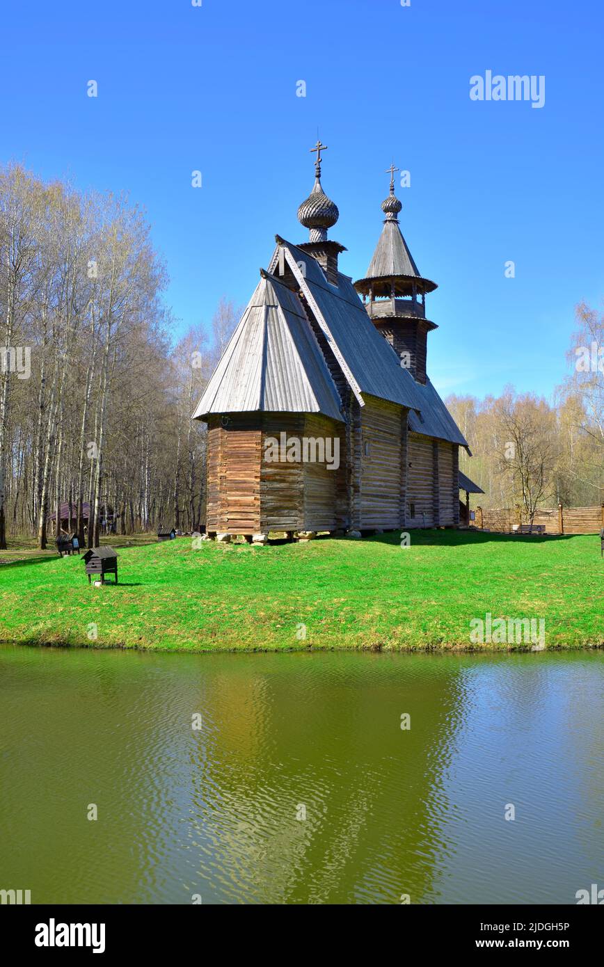 Spasskaya wooden Orthodox Church. A preserved monument of the ...