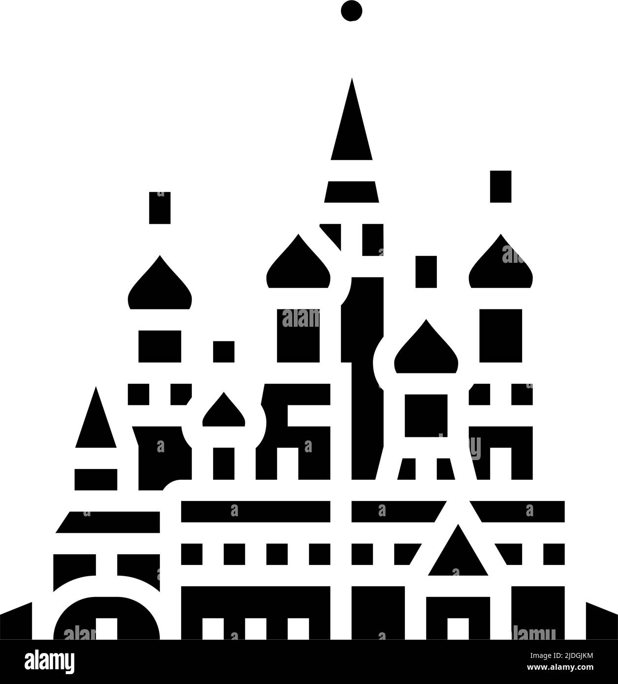 saint basil cathedral glyph icon vector illustration Stock Vector