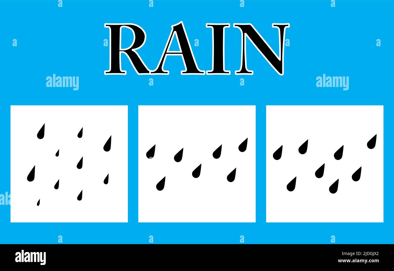 rain icon symbol. vector isolated on white Stock Vector