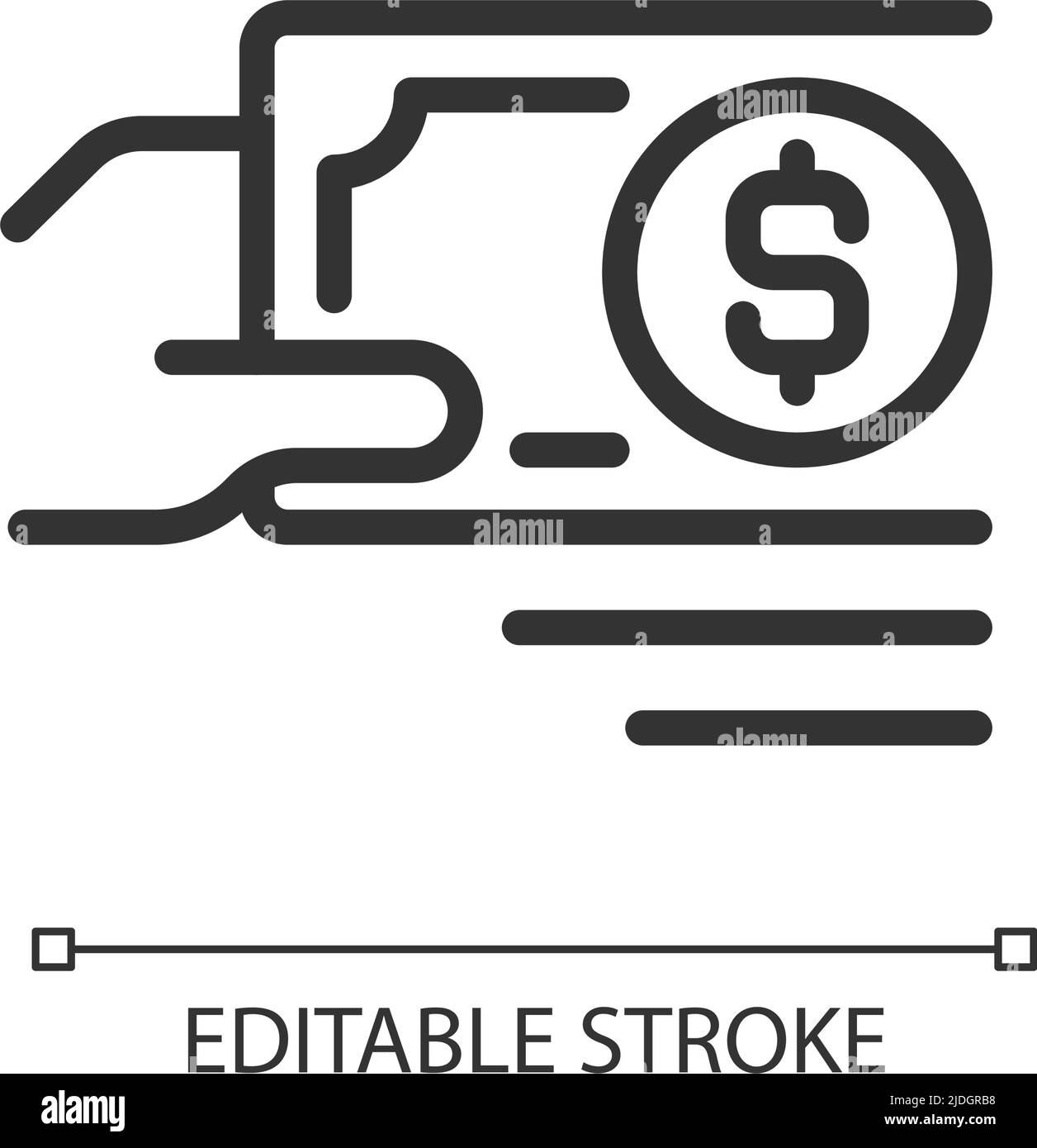 Payment in cash pixel perfect linear icon Stock Vector Image & Art - Alamy