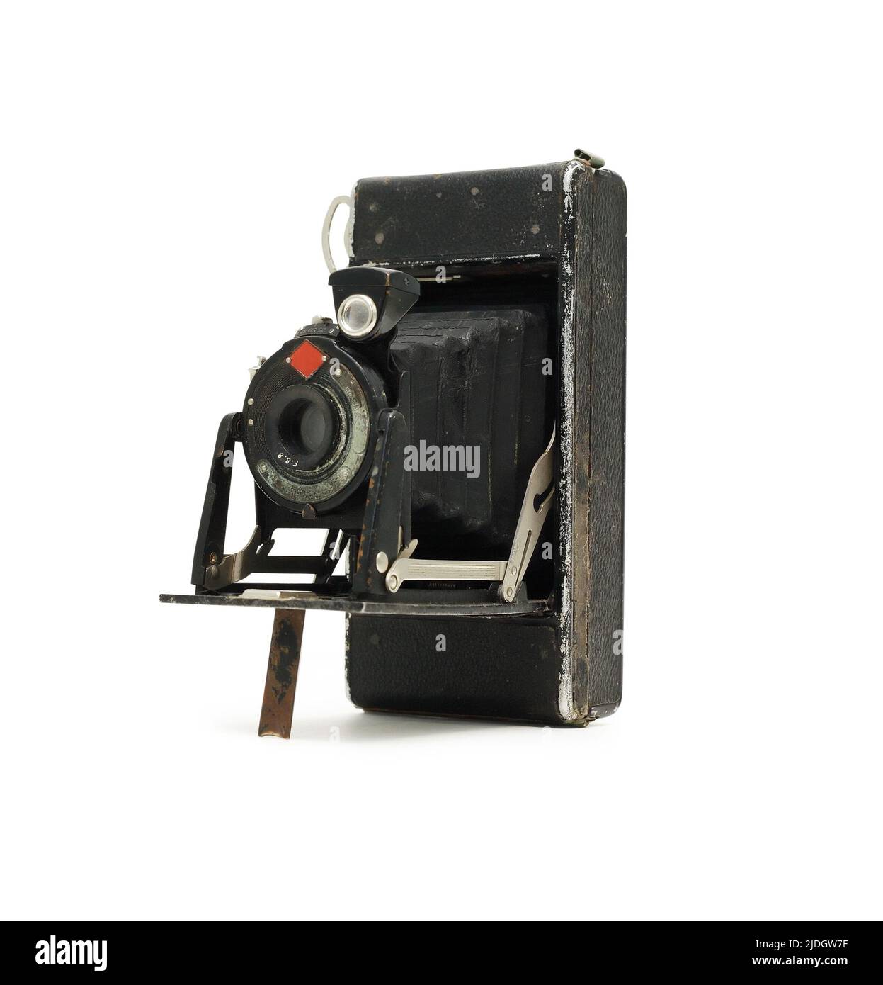 Old photo camera isolated on white background with clipping path Stock Photo