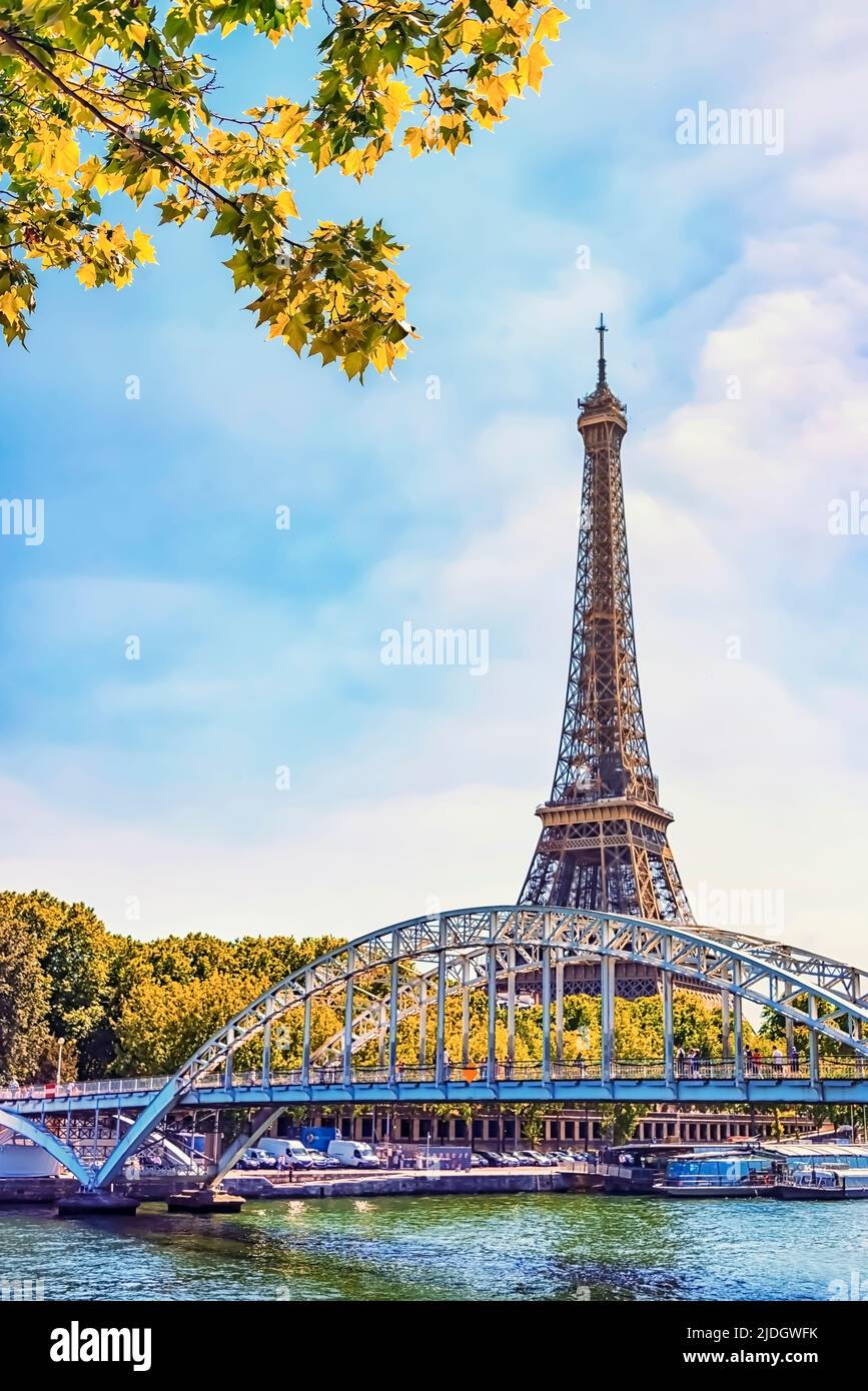 The Eiffel Tower in Paris city Stock Photo