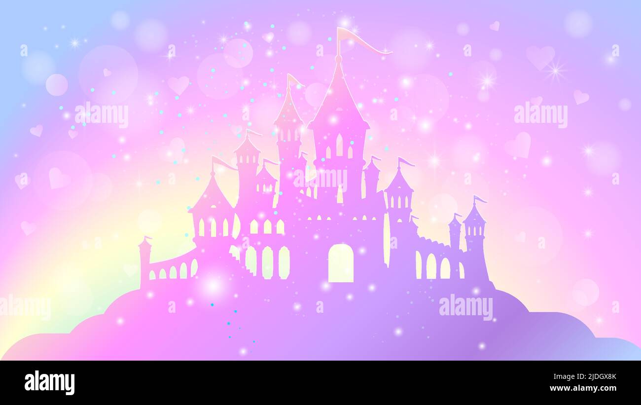 Magic princess palace of a rainbow sky Stock Vector Image & Art - Alamy
