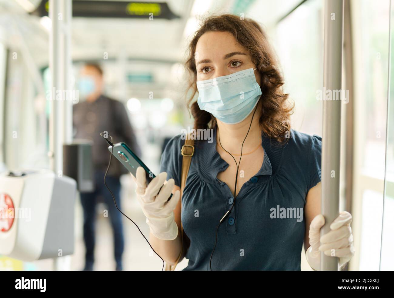Young relaxed woman in mask hi-res stock photography and images - Alamy