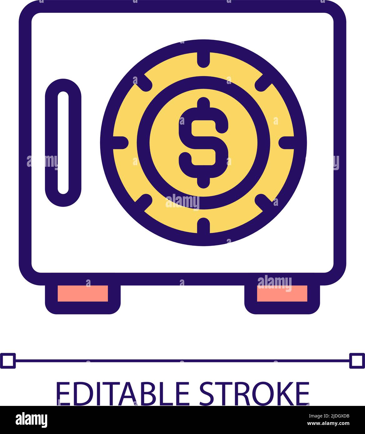 Safe pixel perfect RGB color icon Stock Vector