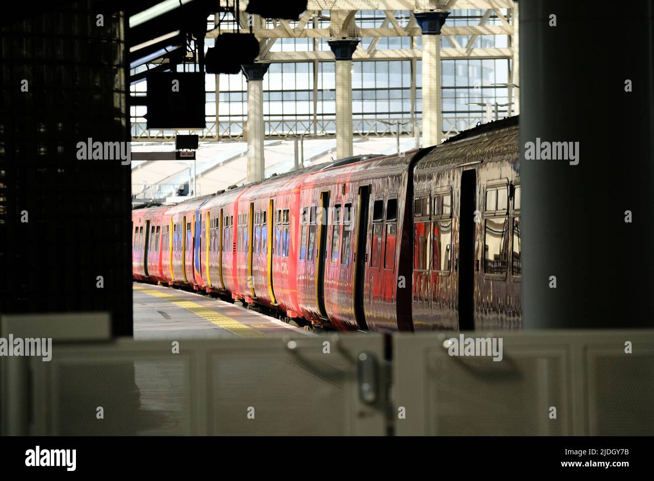 Waterloo Station, London, UK. 21st June 2022. The tube network and