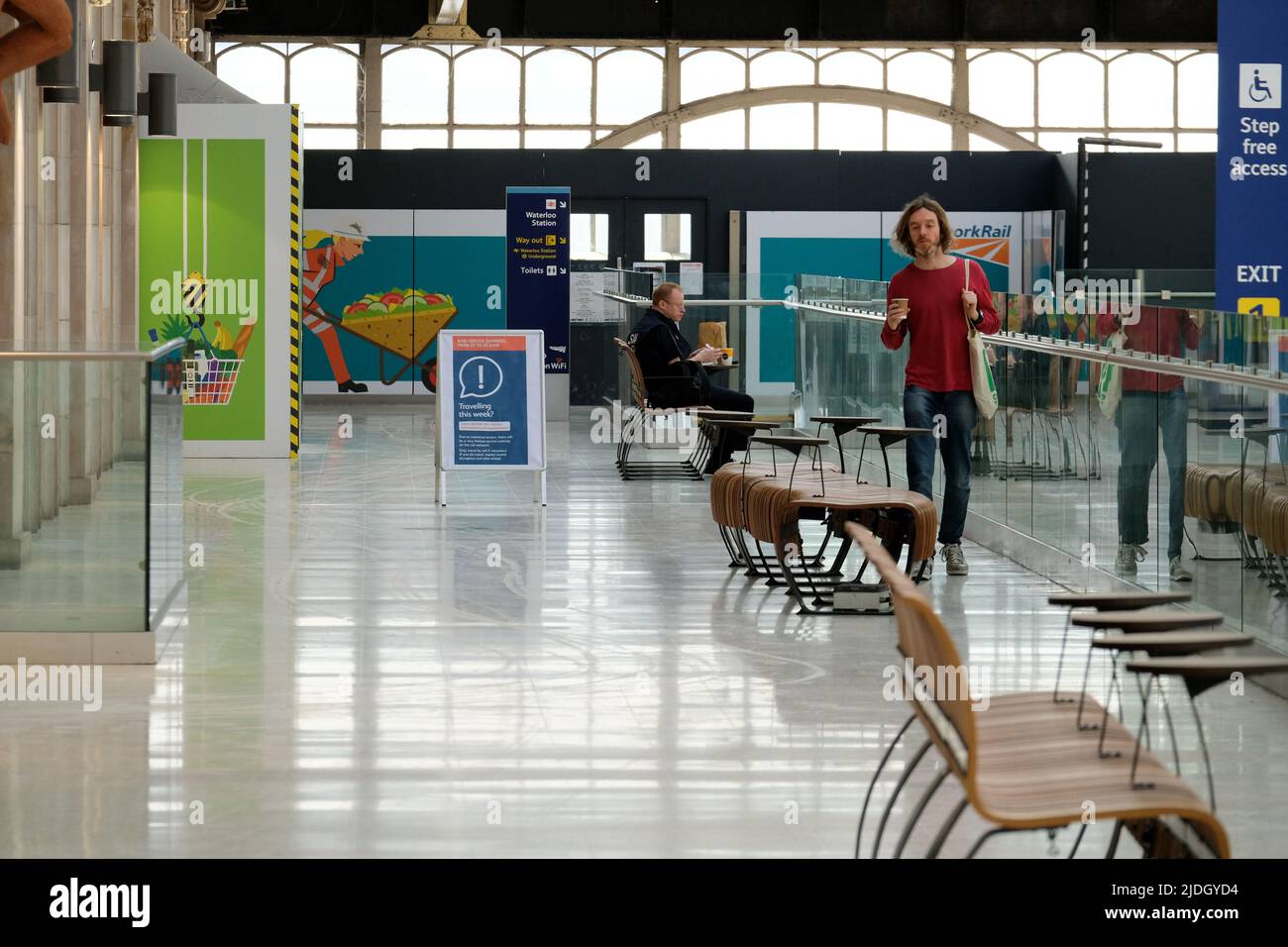 Waterloo Station, London, UK. 21st June 2022. The tube network and