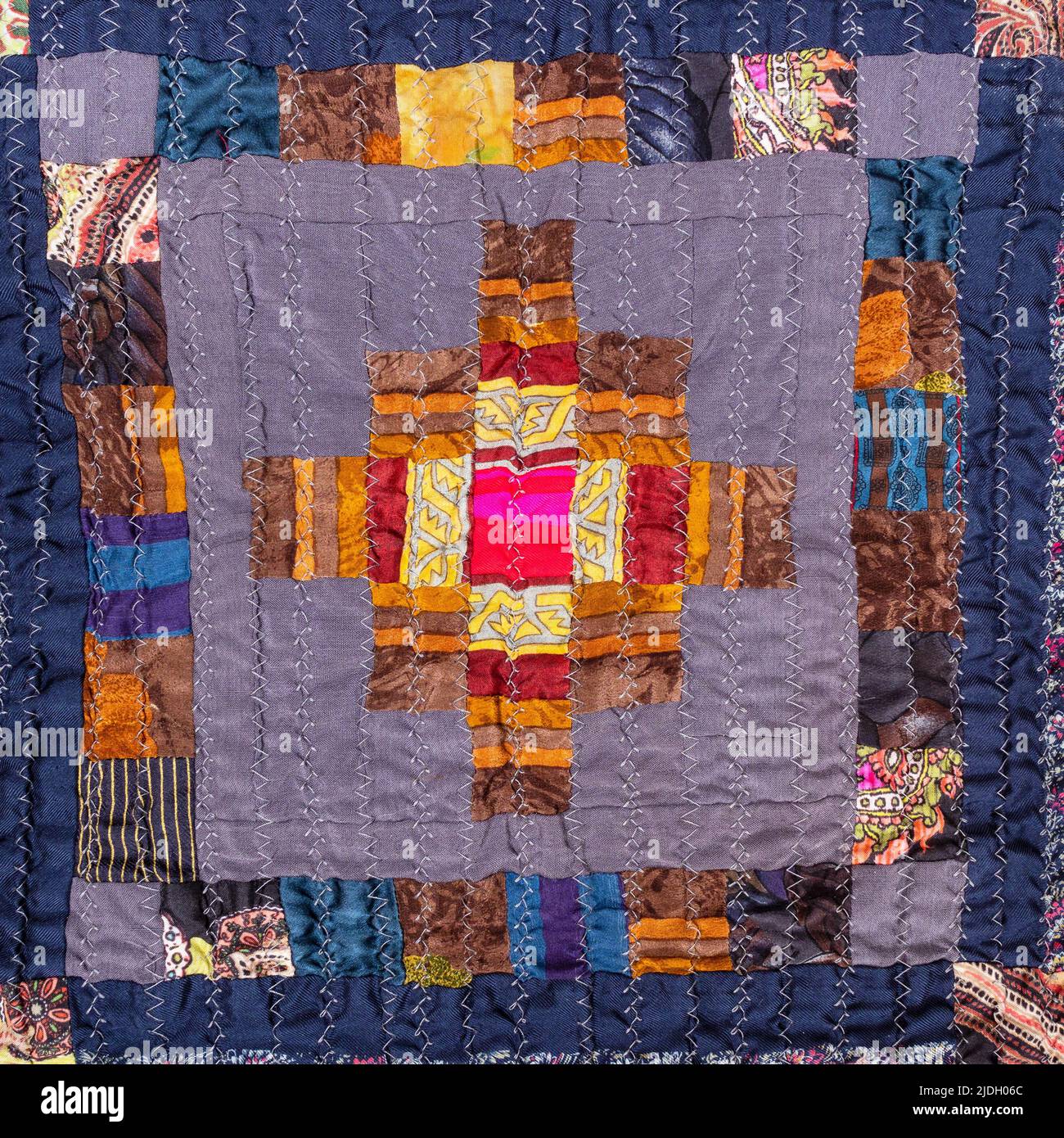 silk patchwork scarf