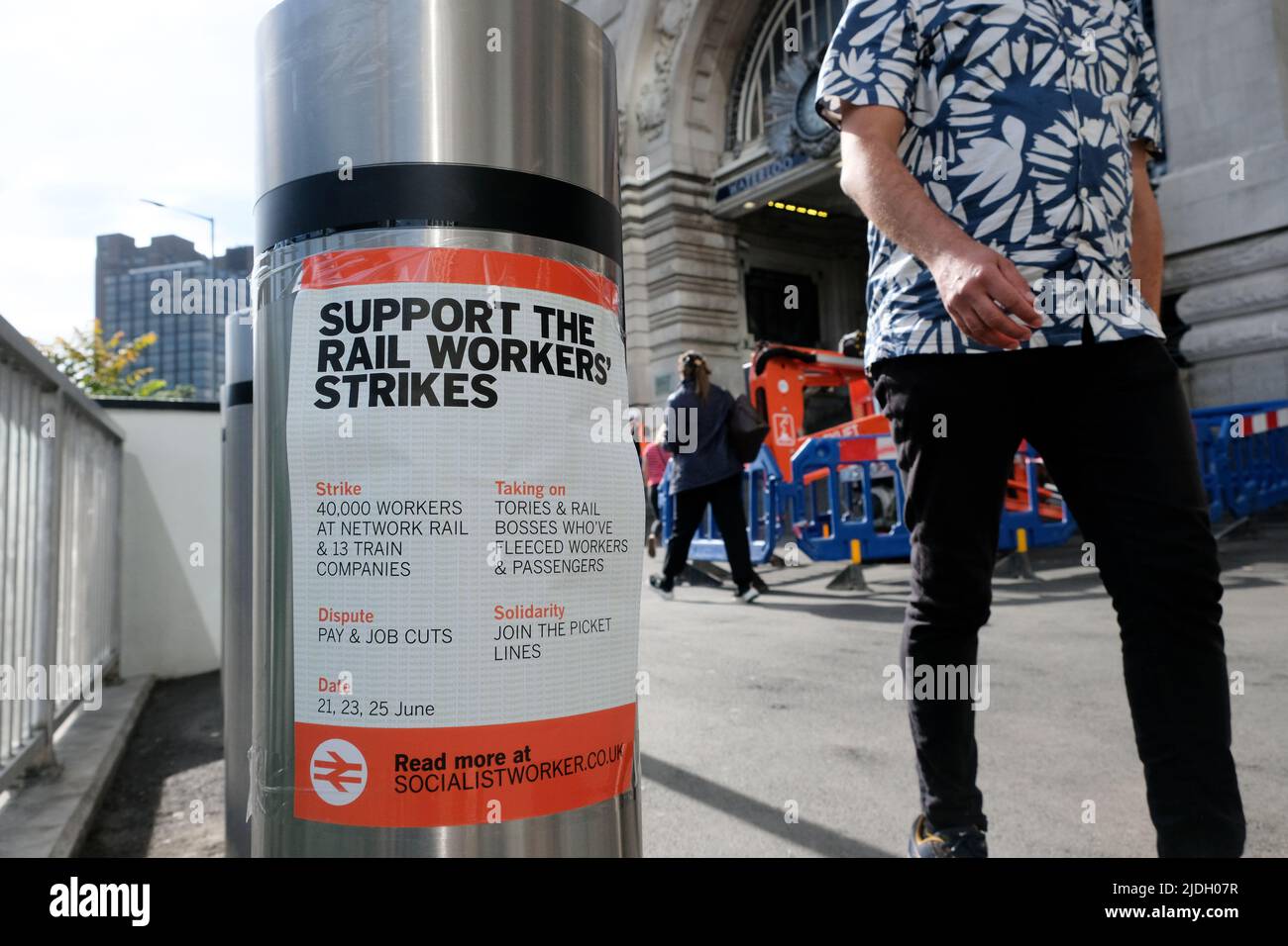 Waterloo Station, London, UK. 21st June 2022. The tube network and