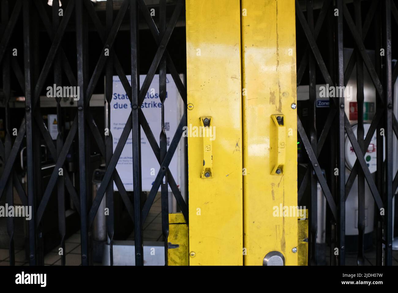 Wood Green Station, London, UK. 21st June 2022. The tube network and