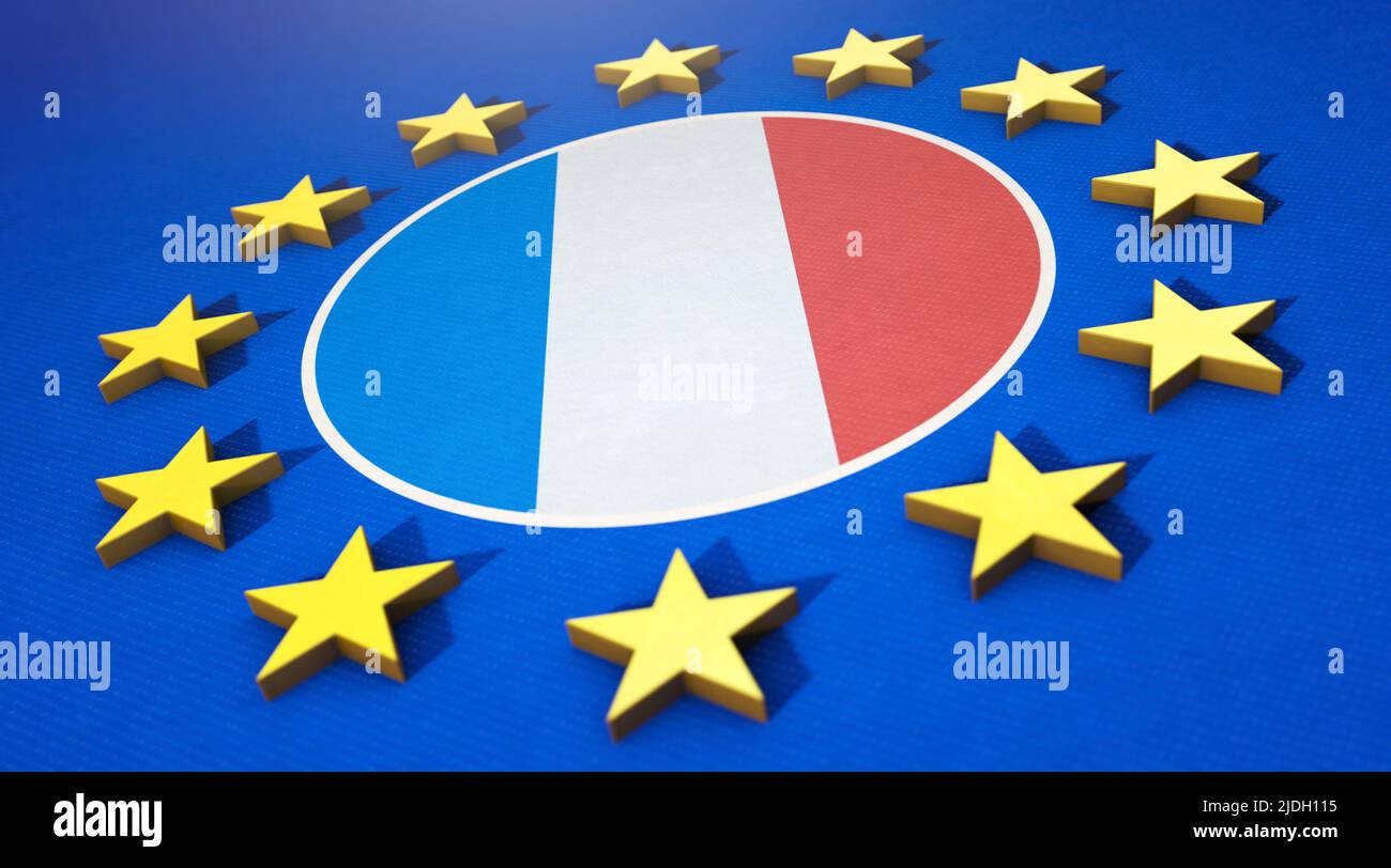 Symbolbild zum Thema Frankreich und Europa. Stock Photo