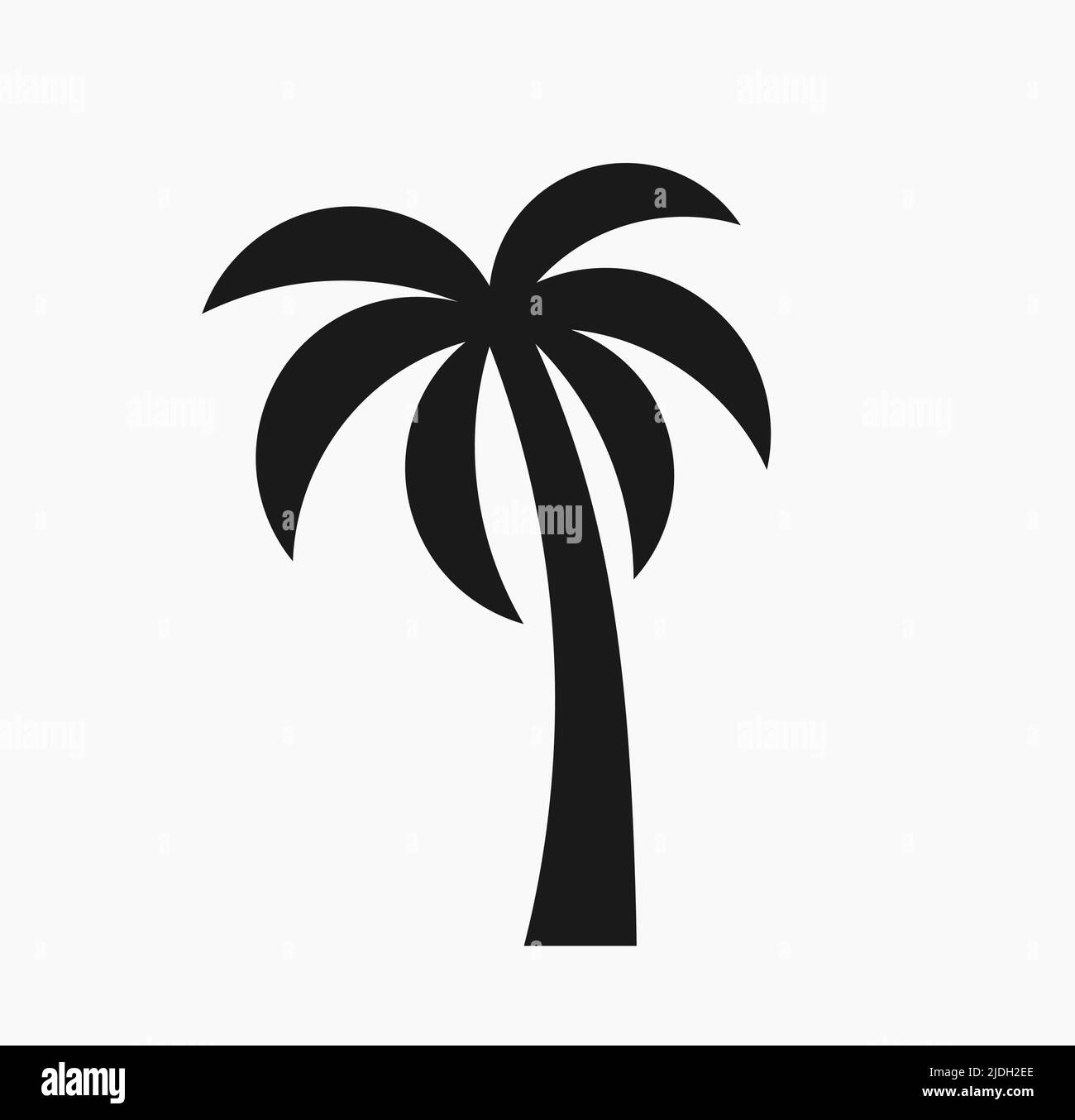 Palm tree icon isolated on white background. Vector illustration Stock ...