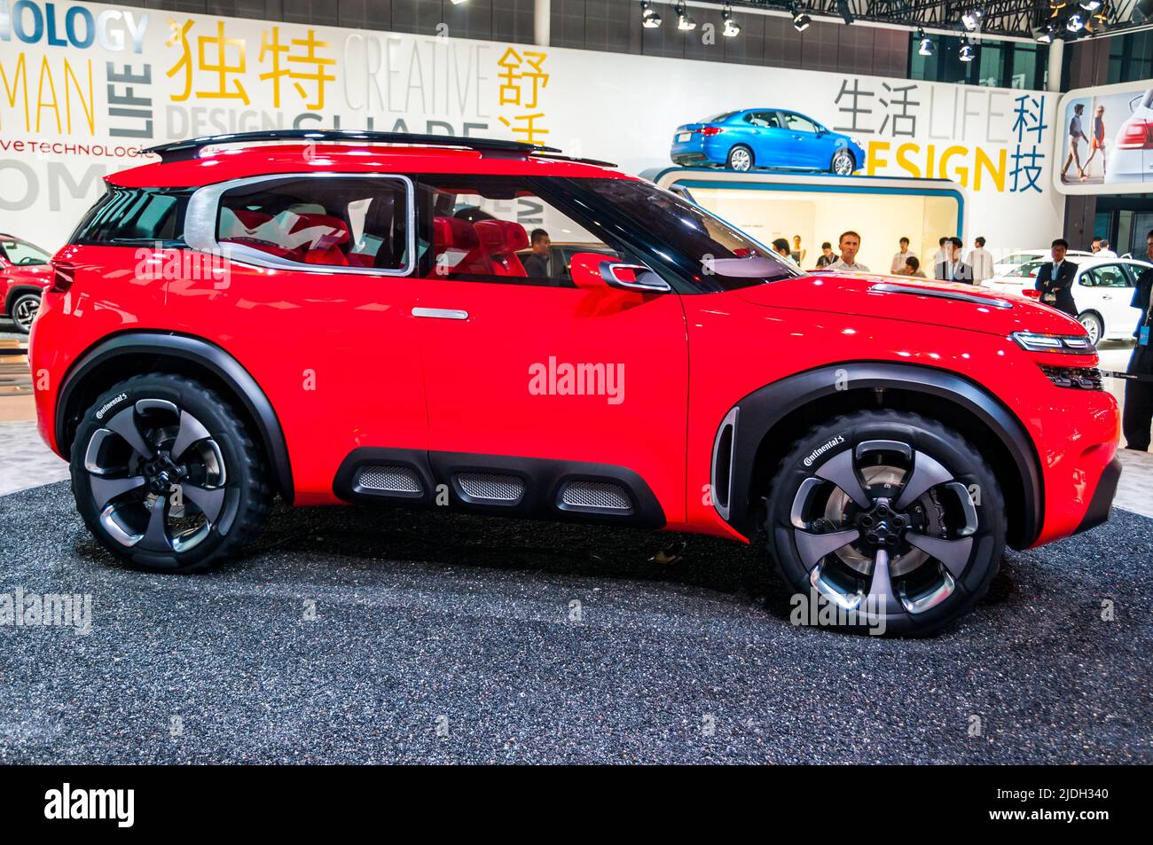 Miniature Citroën Aircross 1/43 – Norev, Salon Shanghai 2015, Résine Rouge