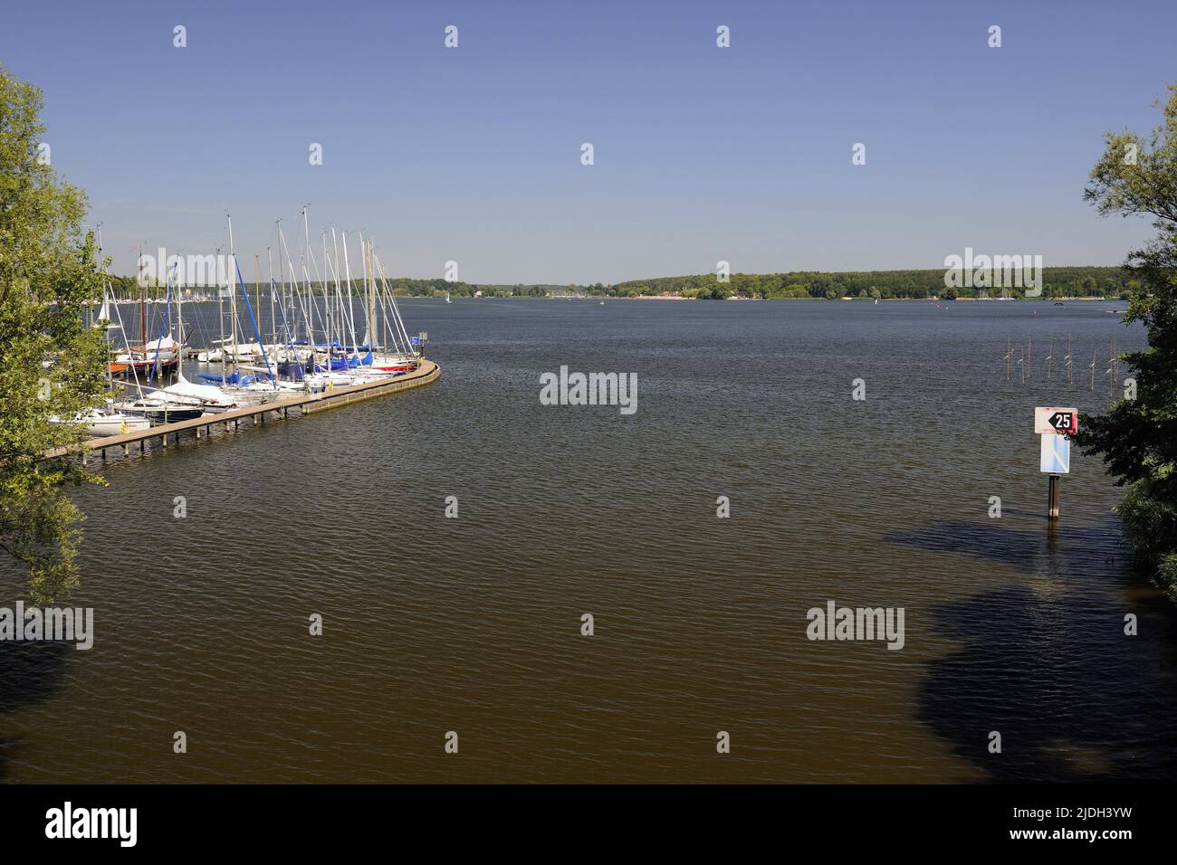 view of the Grosser Wannsee in Berlin-Zehlendorf, Germany, Berlin Stock Photo