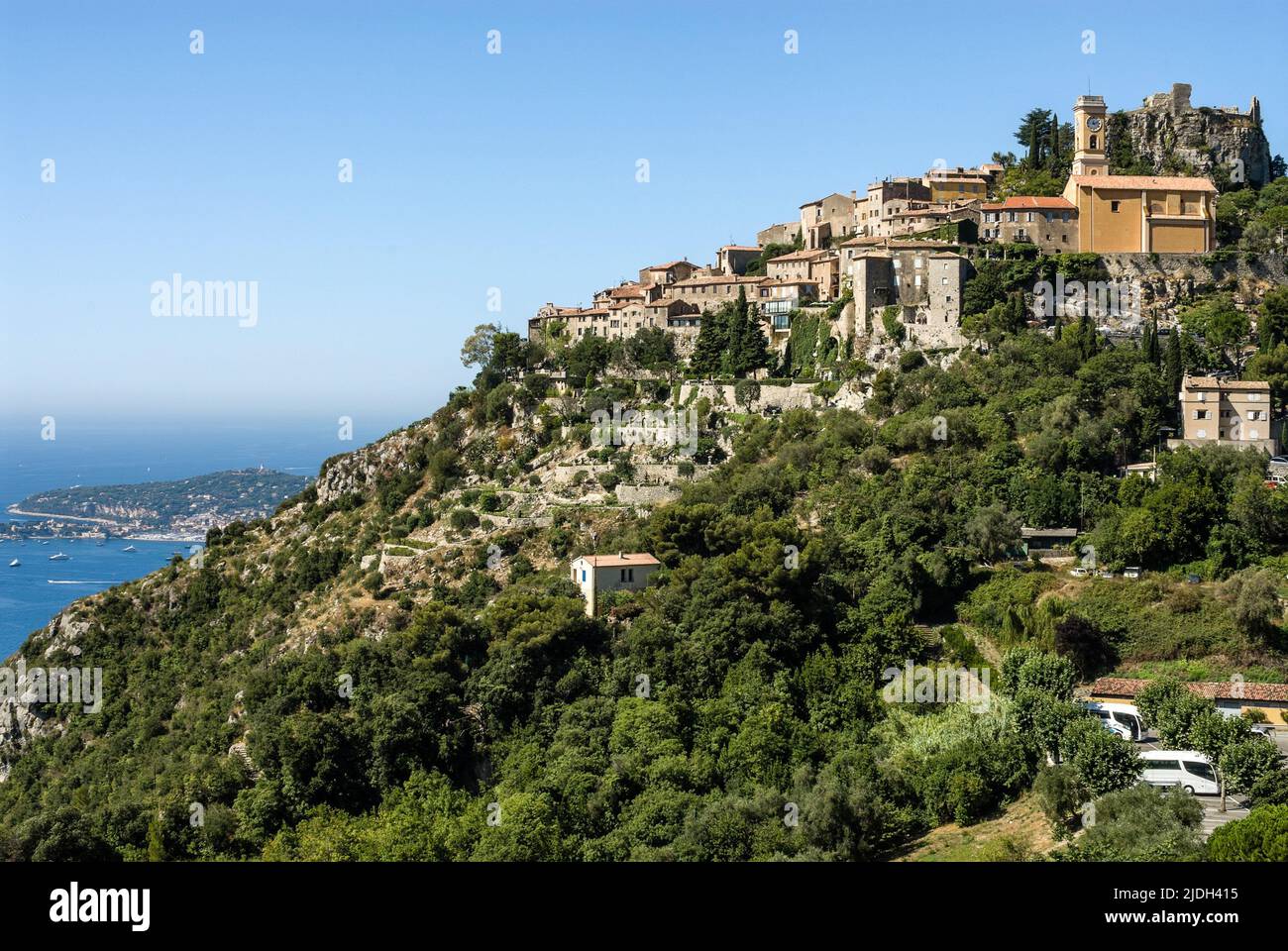 Old town of the small Village Eze at the Cote d'Azur, France, Eze Stock ...