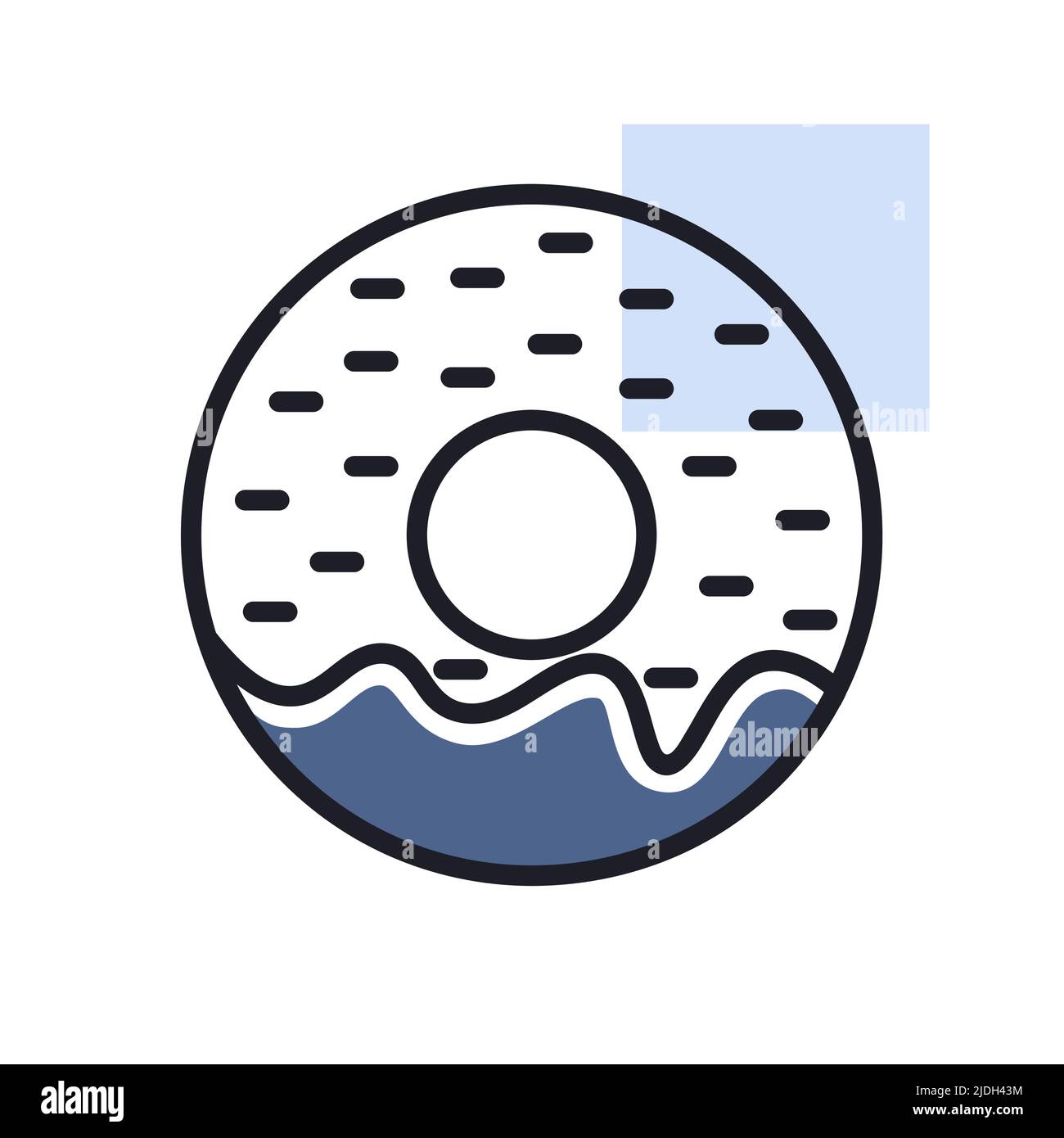 Donut vector icon. Fast food sign. Graph symbol for cooking web site ...