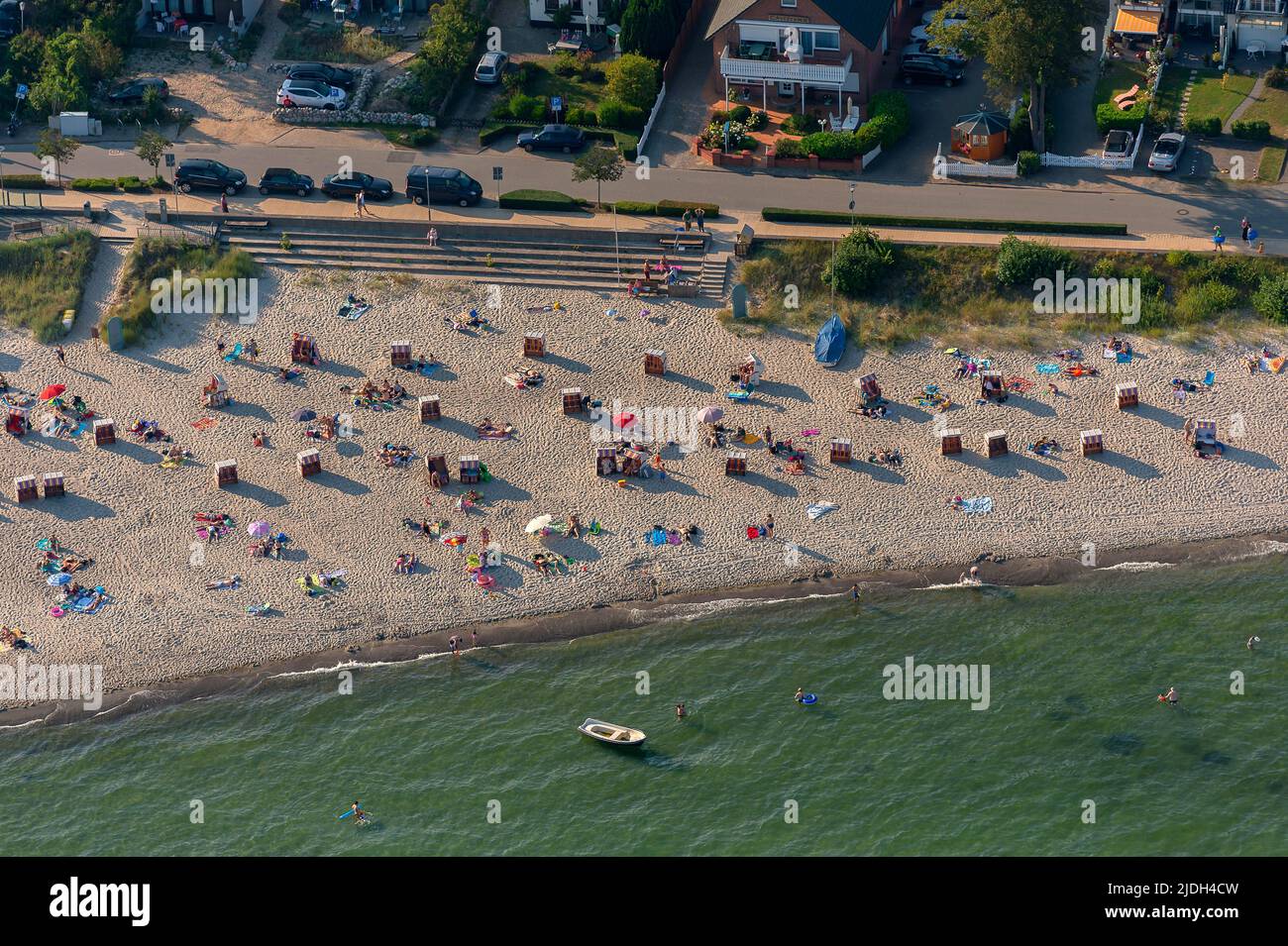 Scharbeutz beach of the Baltic Sea, Hafen Niendorf, Germany, Schleswig-Holstein, Scharbeutz Stock Photo