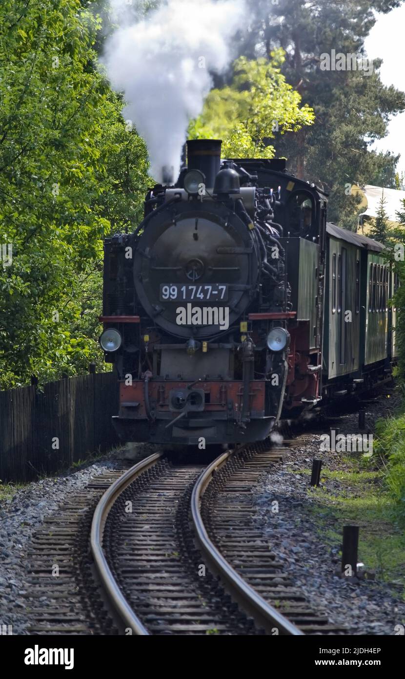 Historical steamtrain from Radebeul, Germany, Saxony, Radebeul Stock Photo