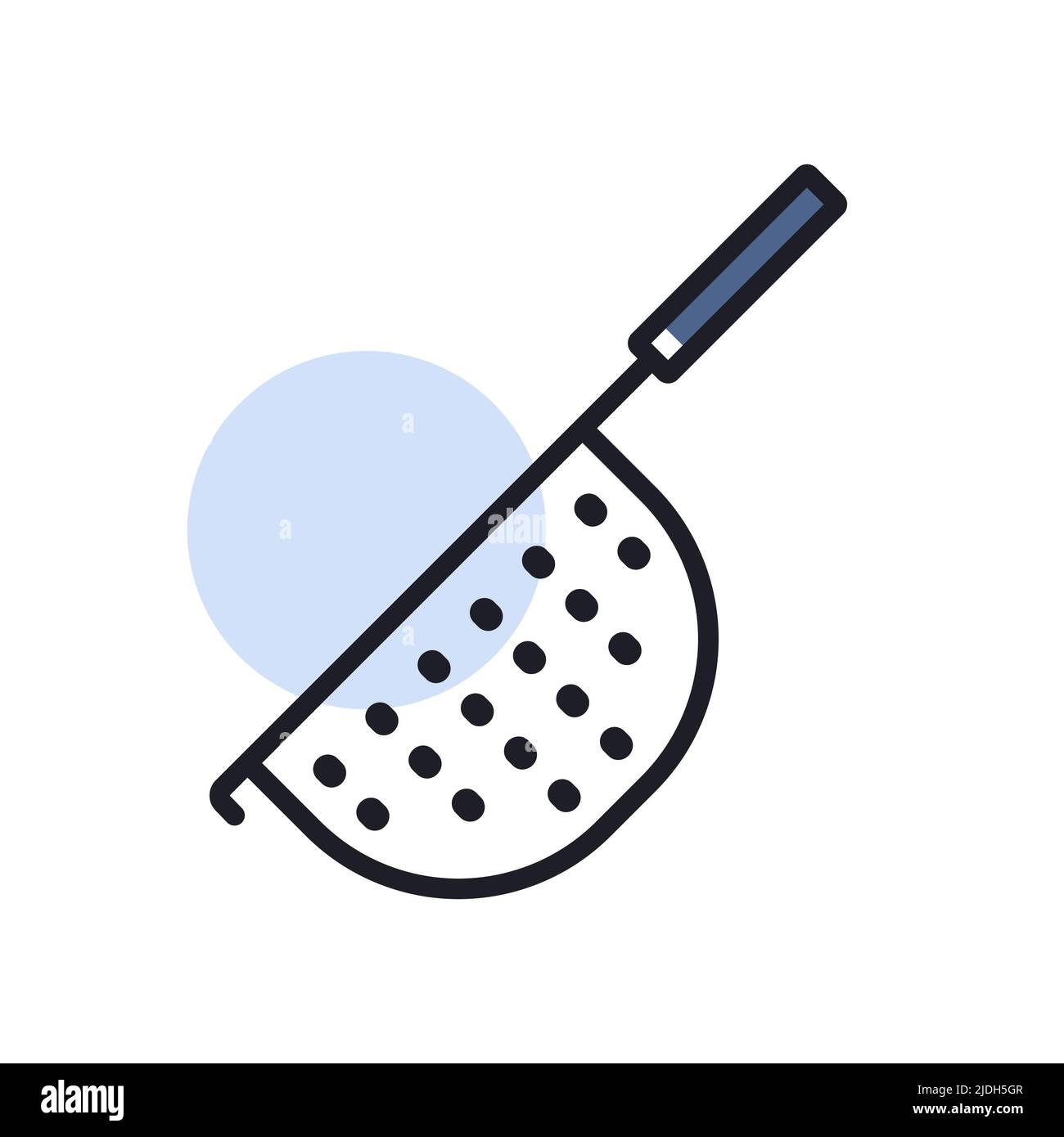 Colander vector icon. Kitchen appliance. Graph symbol for cooking web ...