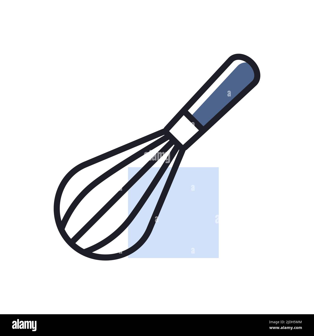 Balloon whisk for mixing and whisking vector icon. Kitchen appliance