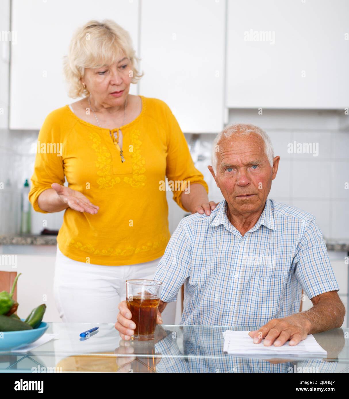 Upset mature man documents hi-res stock photography and images - Alamy