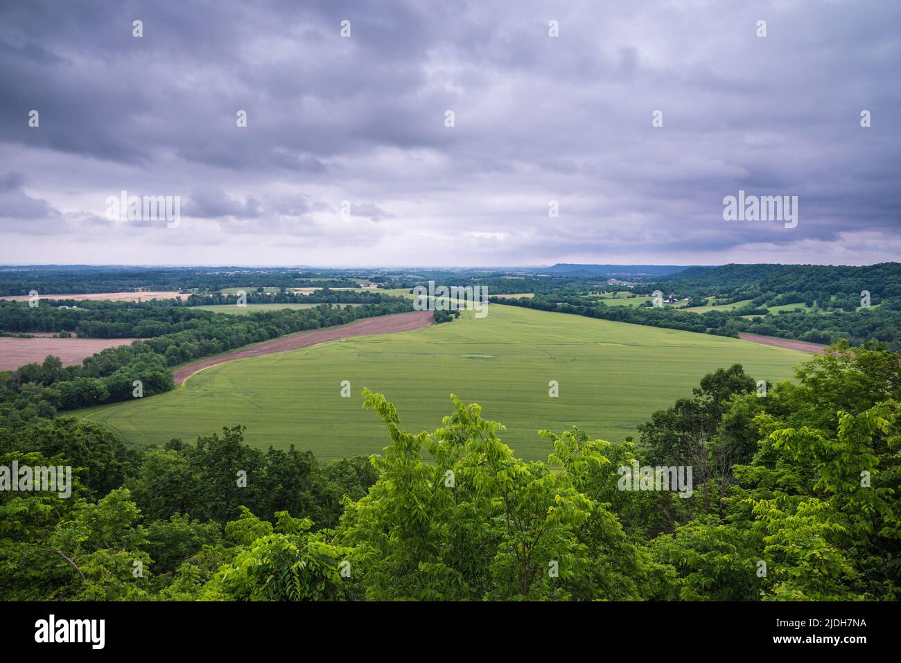 Scotts Ridge Lookout - Rolling Fork River - Kentucky Stock Photo