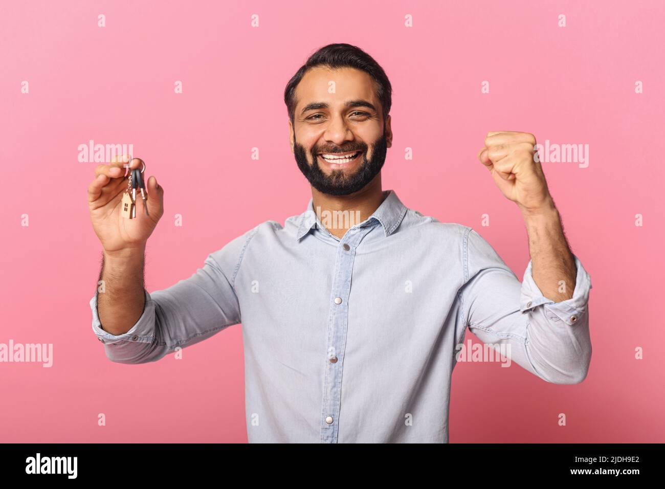 Excited bearded middle aged man hi-res stock photography and images - Alamy