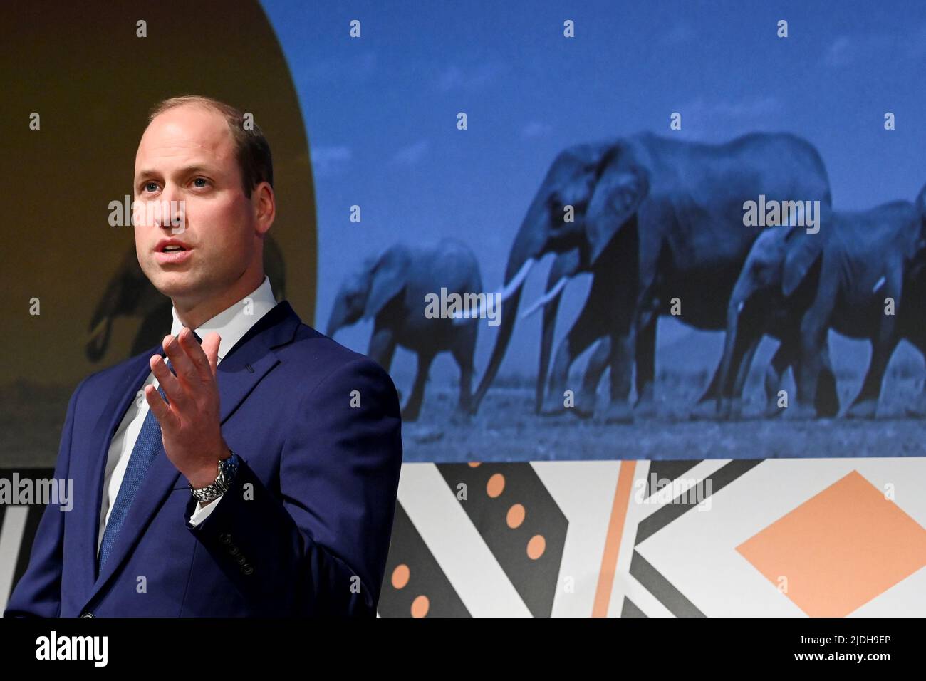 File photo dated 22/11/2021 of the Duke of Cambridge delivers a speech during the Tusk Conservation Awards at the BFI Southbank London. Issue date: Tuesday June 21, 2022. Stock Photo