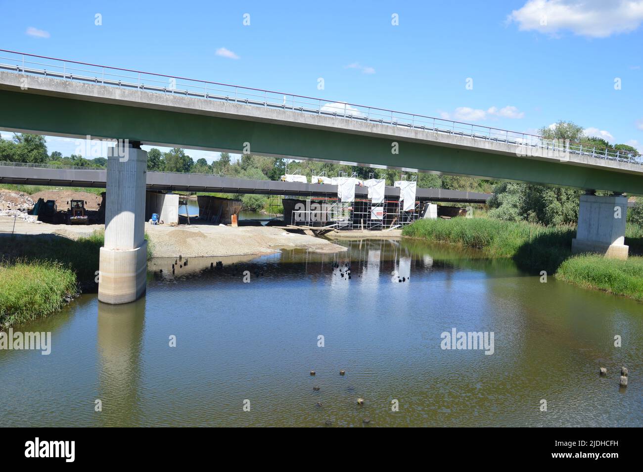 Küstrin-Kietz, Brandenburg, Germany - June 10, 2022 - Bridges near the Polish border. (Markku Rainer Peltonen) Stock Photo