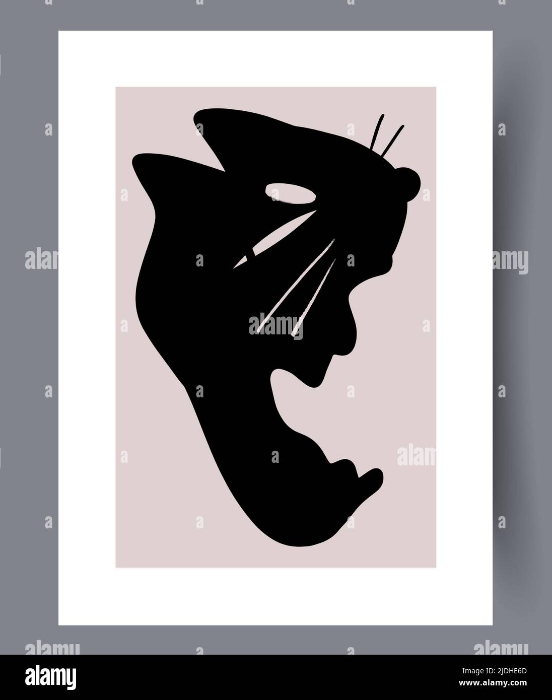 Minimalistic hand drawn printable wall art Stock Vector
