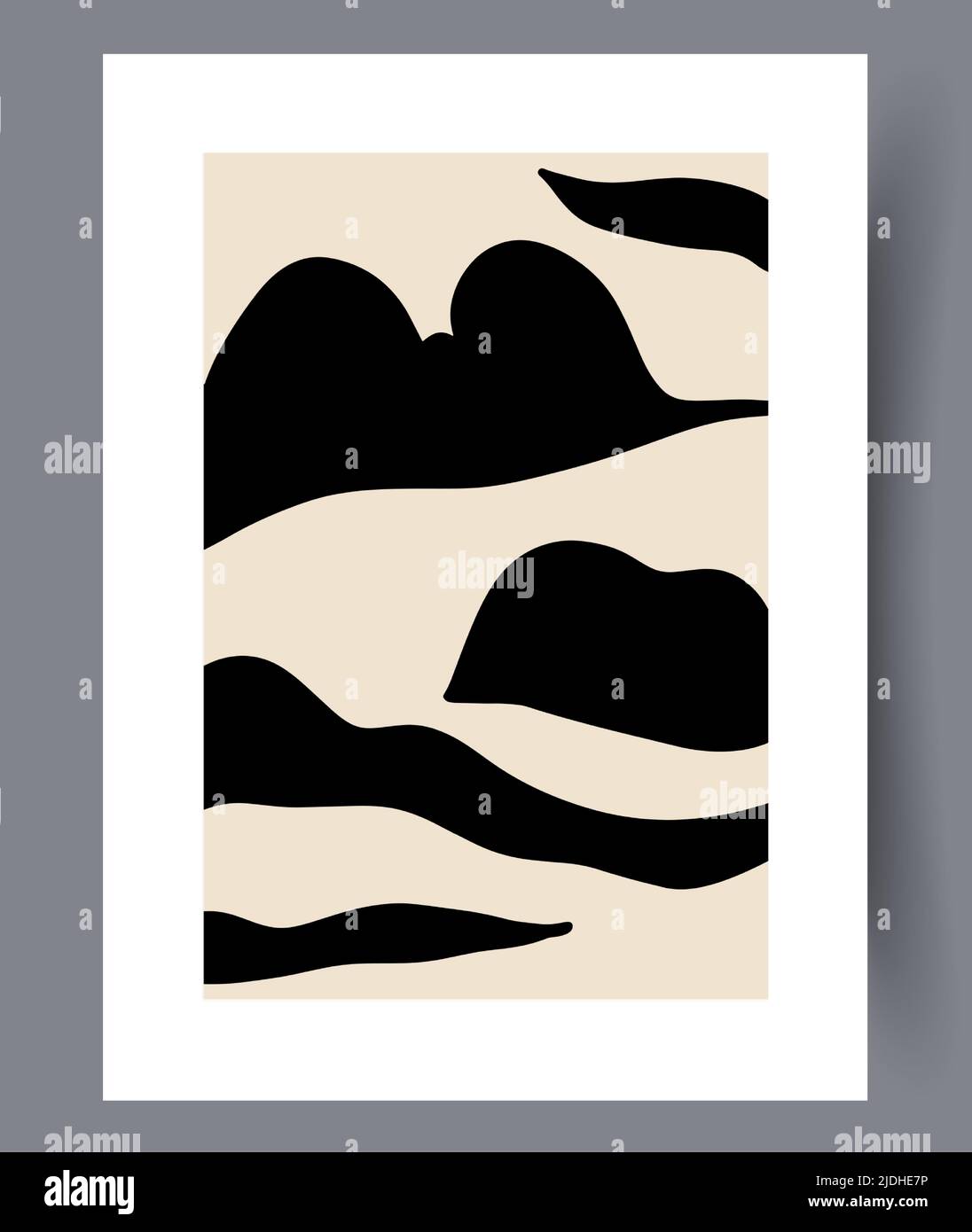 Minimalistic hand drawn printable wall art Stock Vector