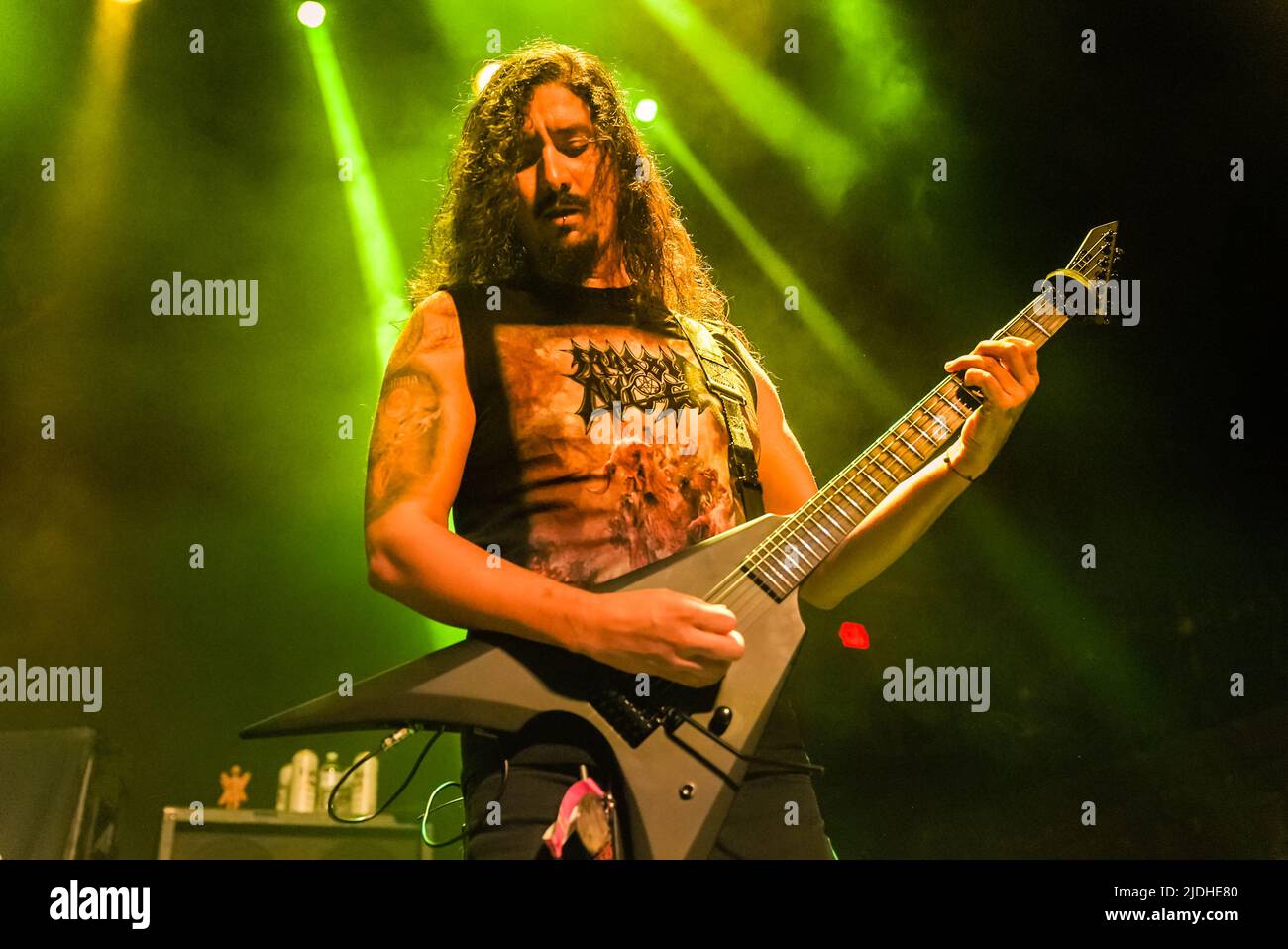 Cavalera - Max and Iggor Cavalera of Sepultura performing hits from Sepultura's past on the Return Beneath Arise Tour at the Belasco Theatre in Los Angeles, CA USA - June 18, 2022. Credit: Kevin Estrada/MediaPunch Stock Photo