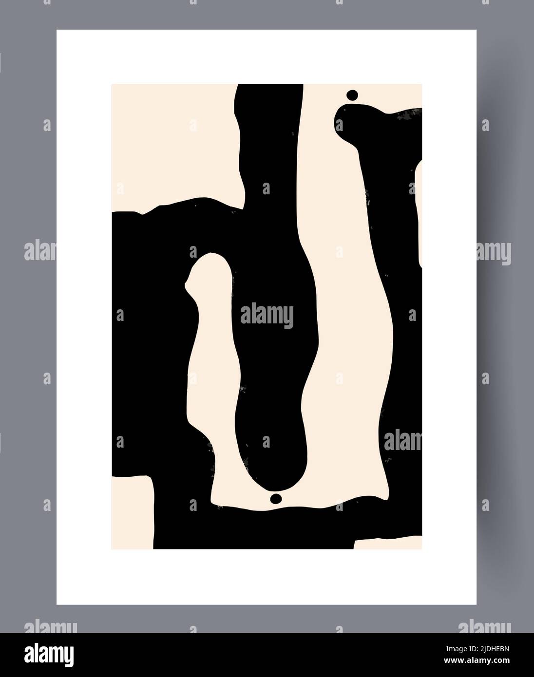 Minimalistic hand drawn printable wall art Stock Vector