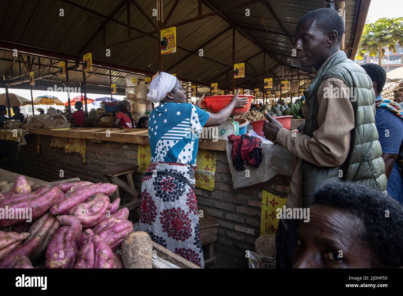 Rwanda, the Republic of Rwanda, landlocked country in the Great Rift Valley of Central Africa. Stock Photo