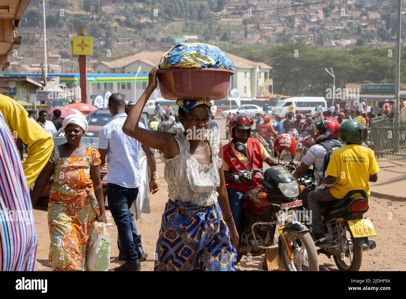 Rwanda, the Republic of Rwanda, landlocked country in the Great Rift Valley of Central Africa. Stock Photo
