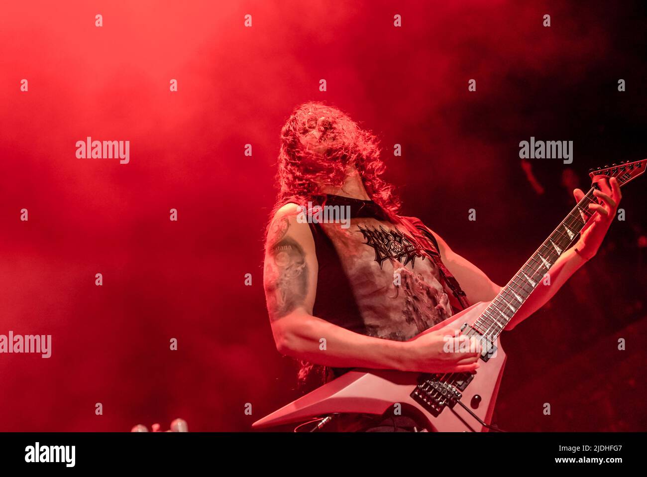 Cavalera - Max and Iggor Cavalera of Sepultura performing hits from Sepultura's past on the Return Beneath Arise Tour at the Belasco Theatre in Los Angeles, CA USA - June 18, 2022. Credit: Kevin Estrada/MediaPunch Stock Photo