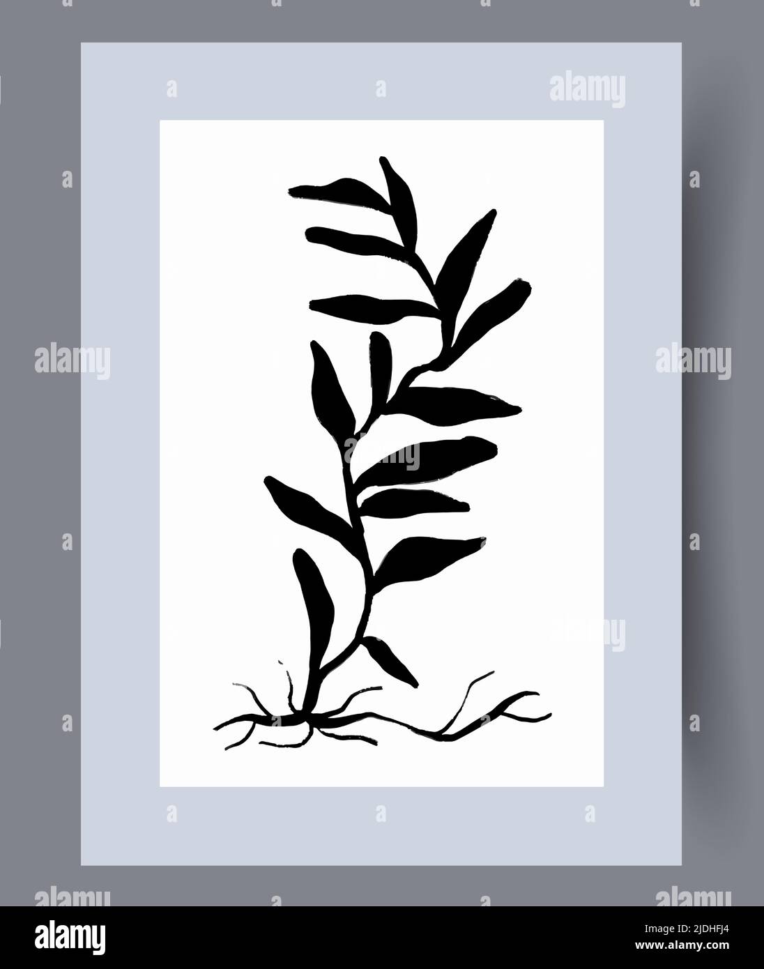 Minimalistic hand drawn printable wall art Stock Vector