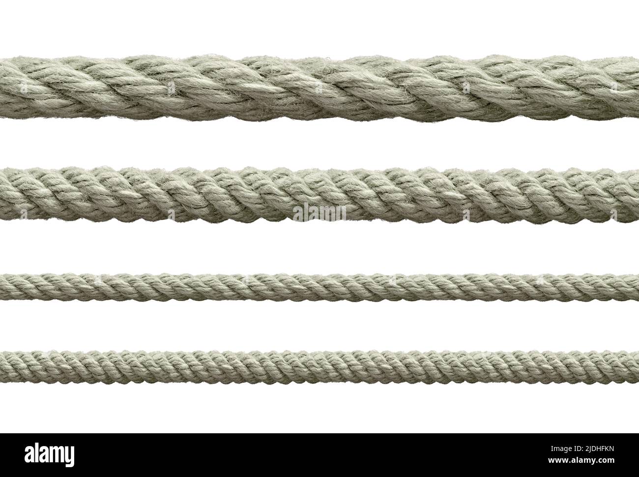 String Or Rope Material collection of various ropes string on white background. each one is ...