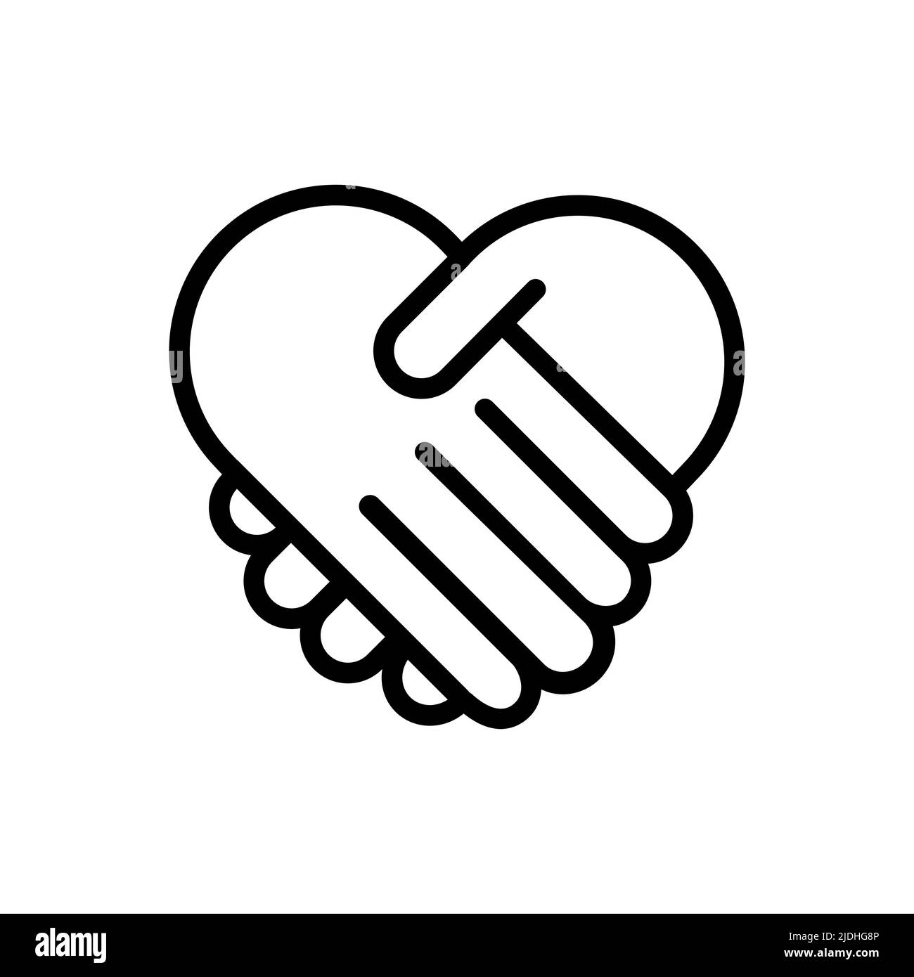 Handshake icon logo sign Stock Vector Images - Alamy