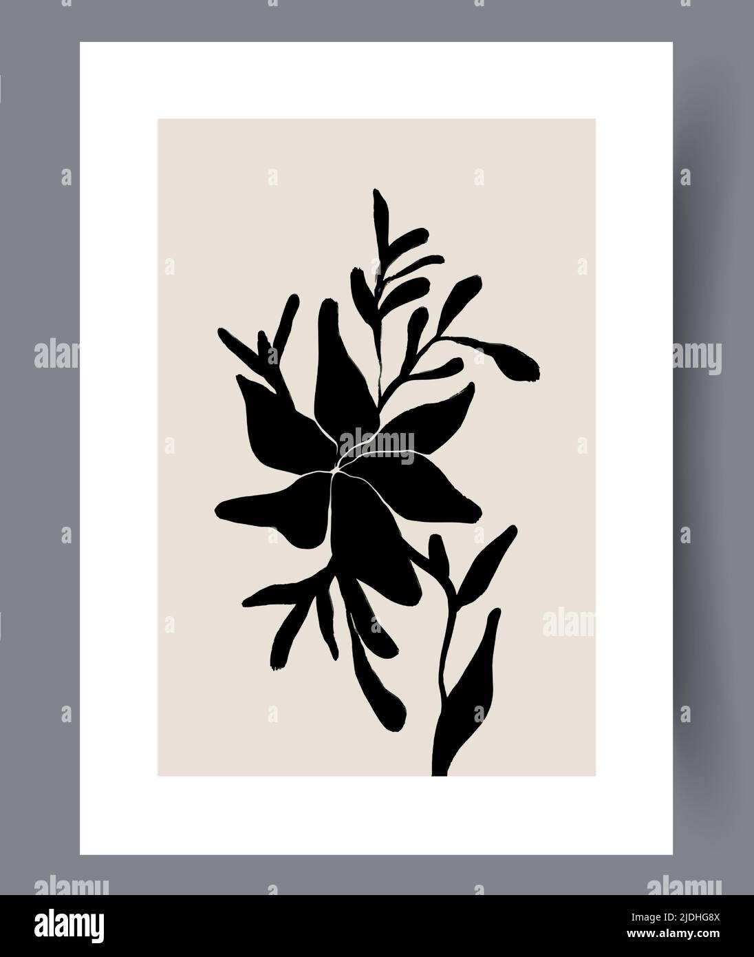 Minimalistic hand drawn printable wall art Stock Vector
