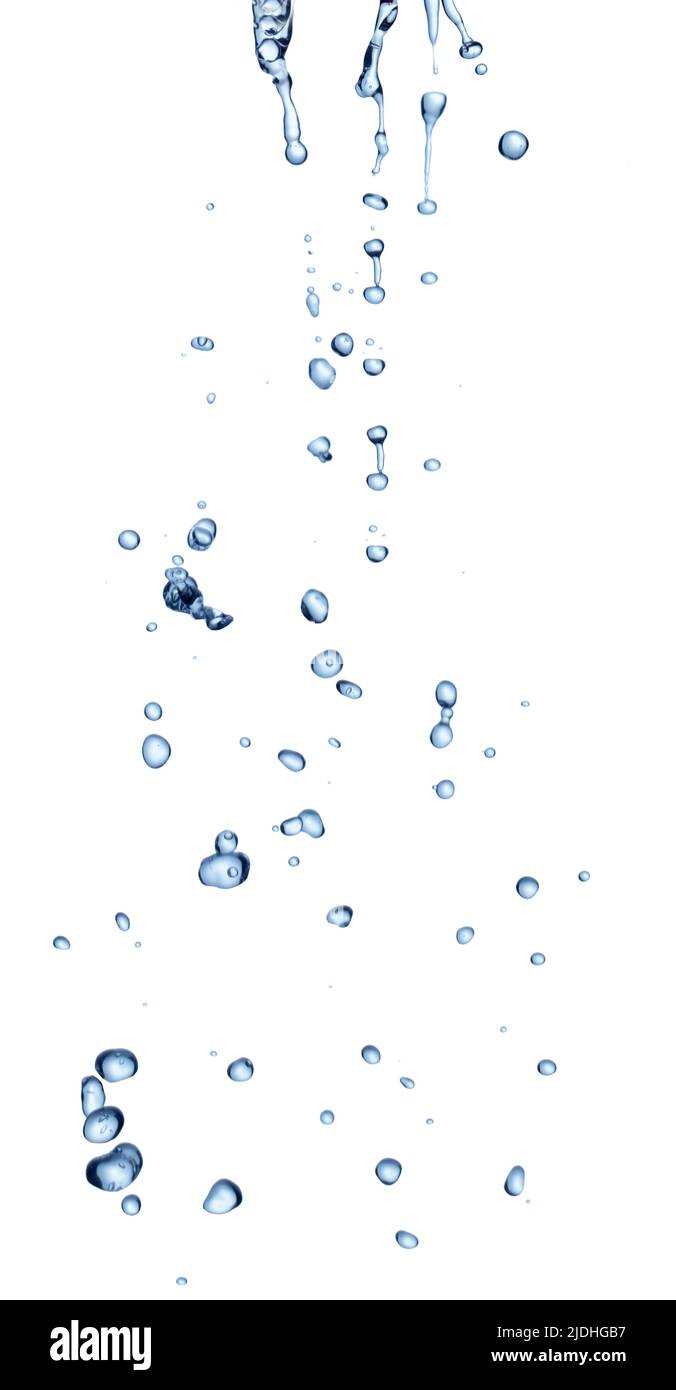 collection of various water drops on white background Stock Photo - Alamy