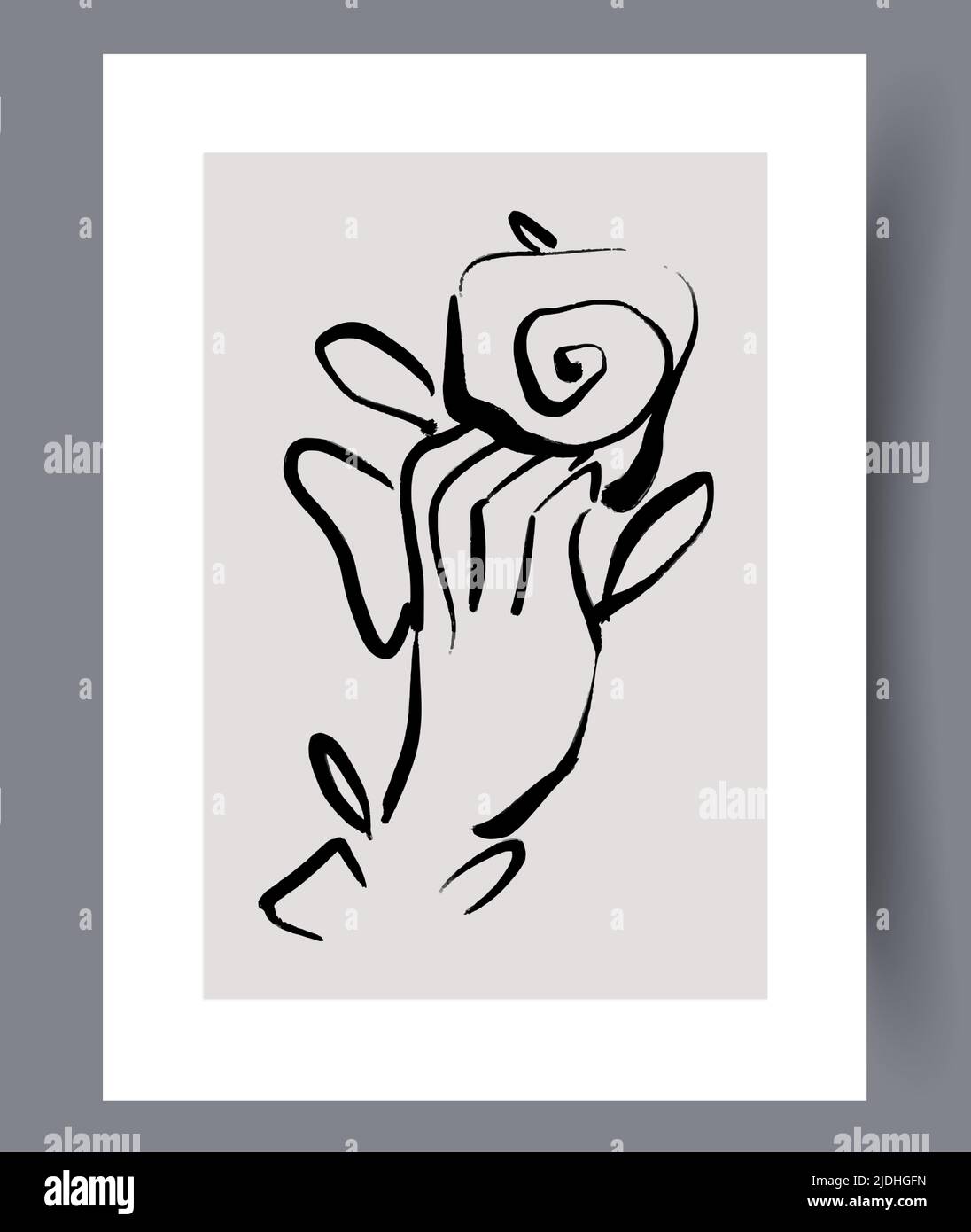 Modern printable artworks for interior designs Stock Vector