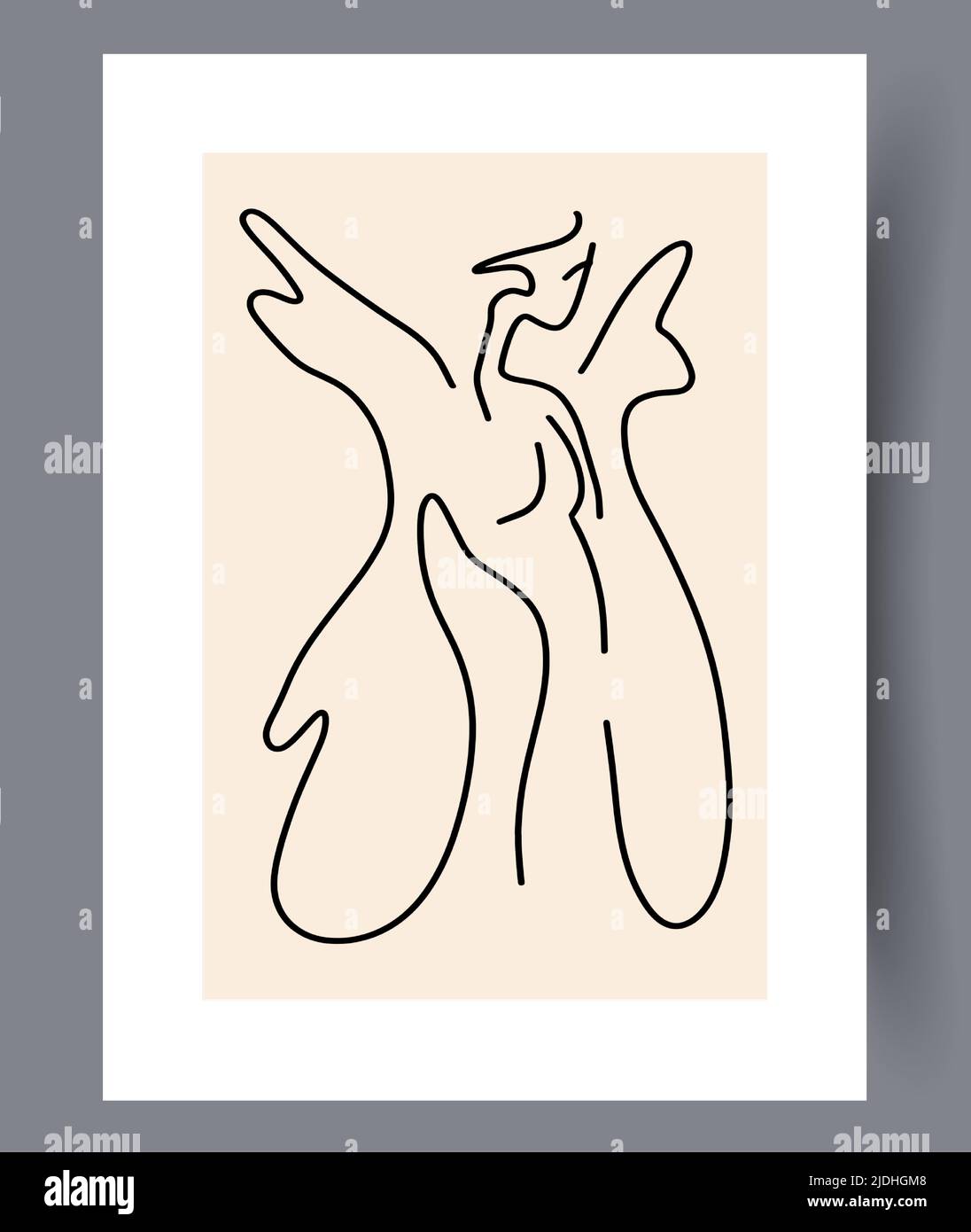 Modern printable artworks for interior designs Stock Vector
